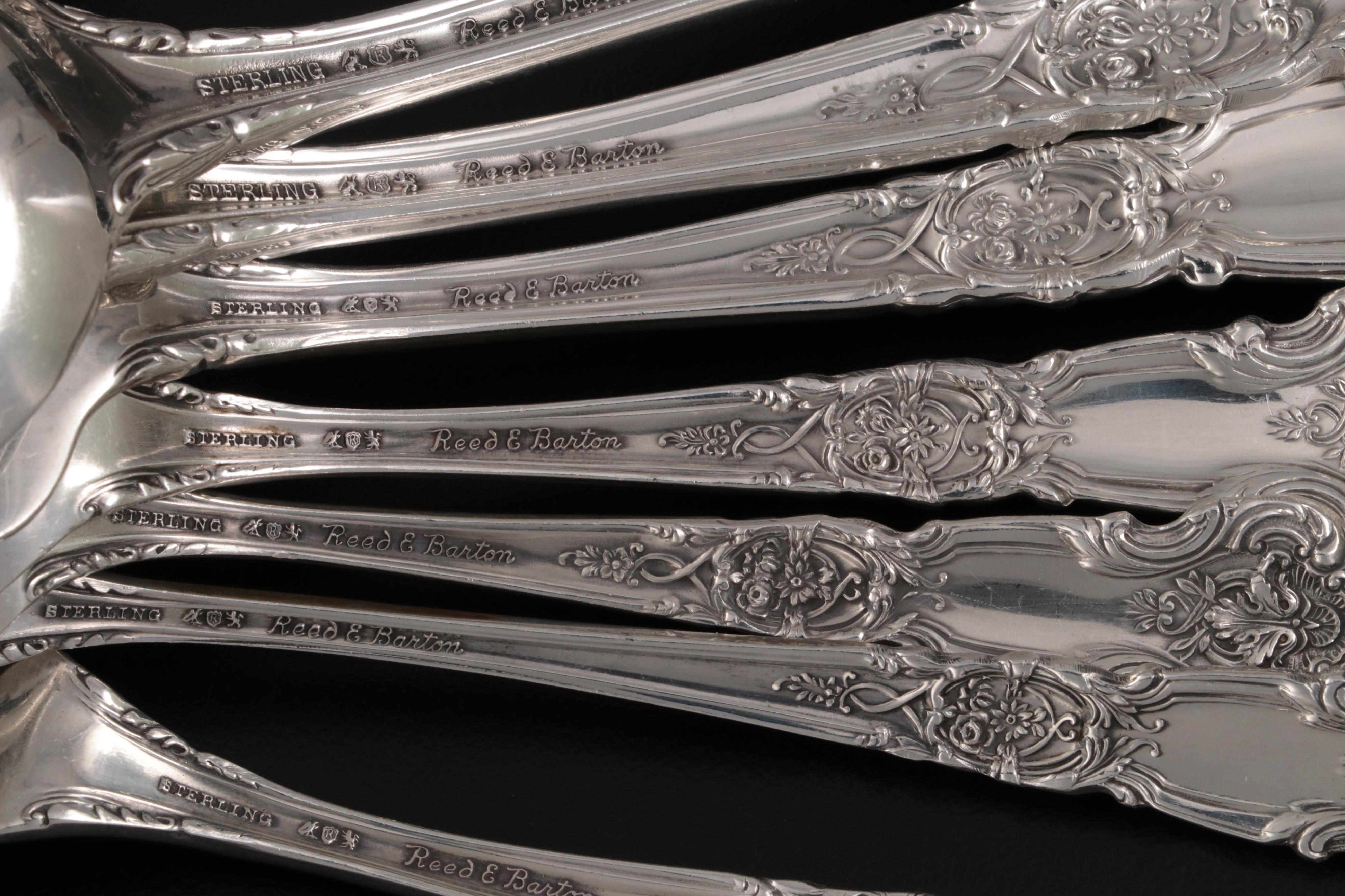 Reed & Barton "French Renaissance" Sterling Silver Flatware and Serving Utensils