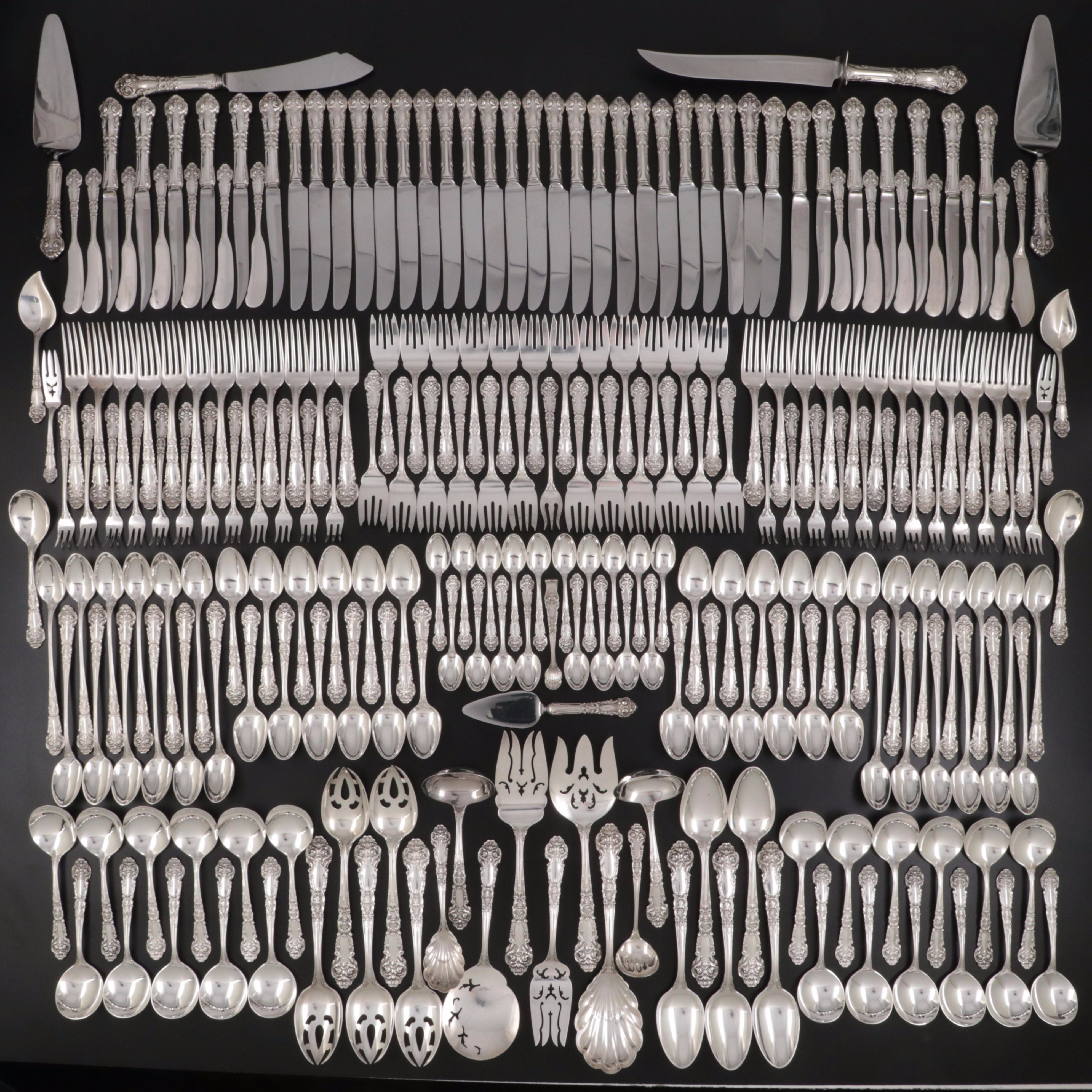 Reed & Barton "French Renaissance" Sterling Silver Flatware and Serving Utensils