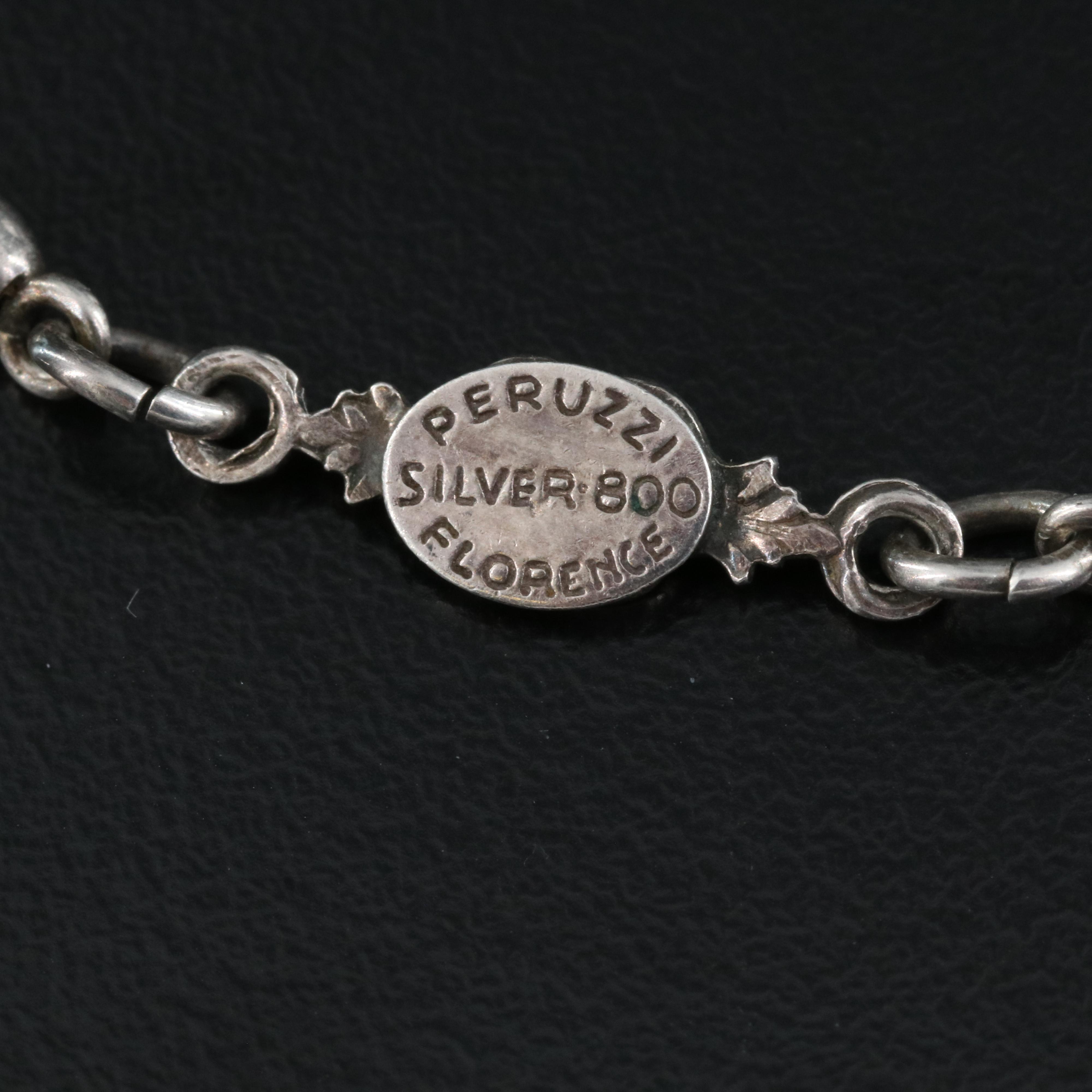 Vintage Peruzzi Florence 800 Silver Jerusalem Cross Necklace