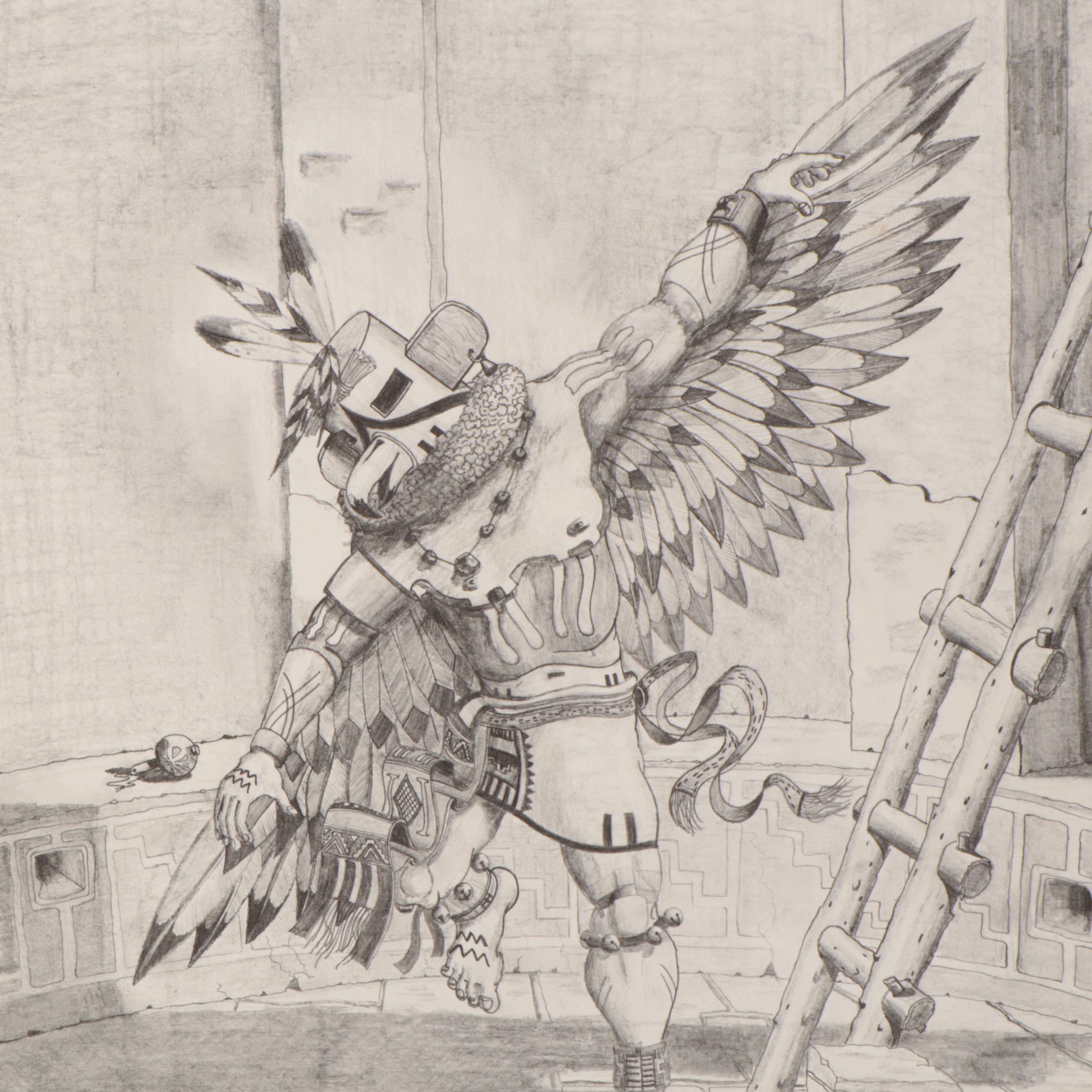 Richard C. Hacker Offset Lithographs of Hopi Dancers, 1983