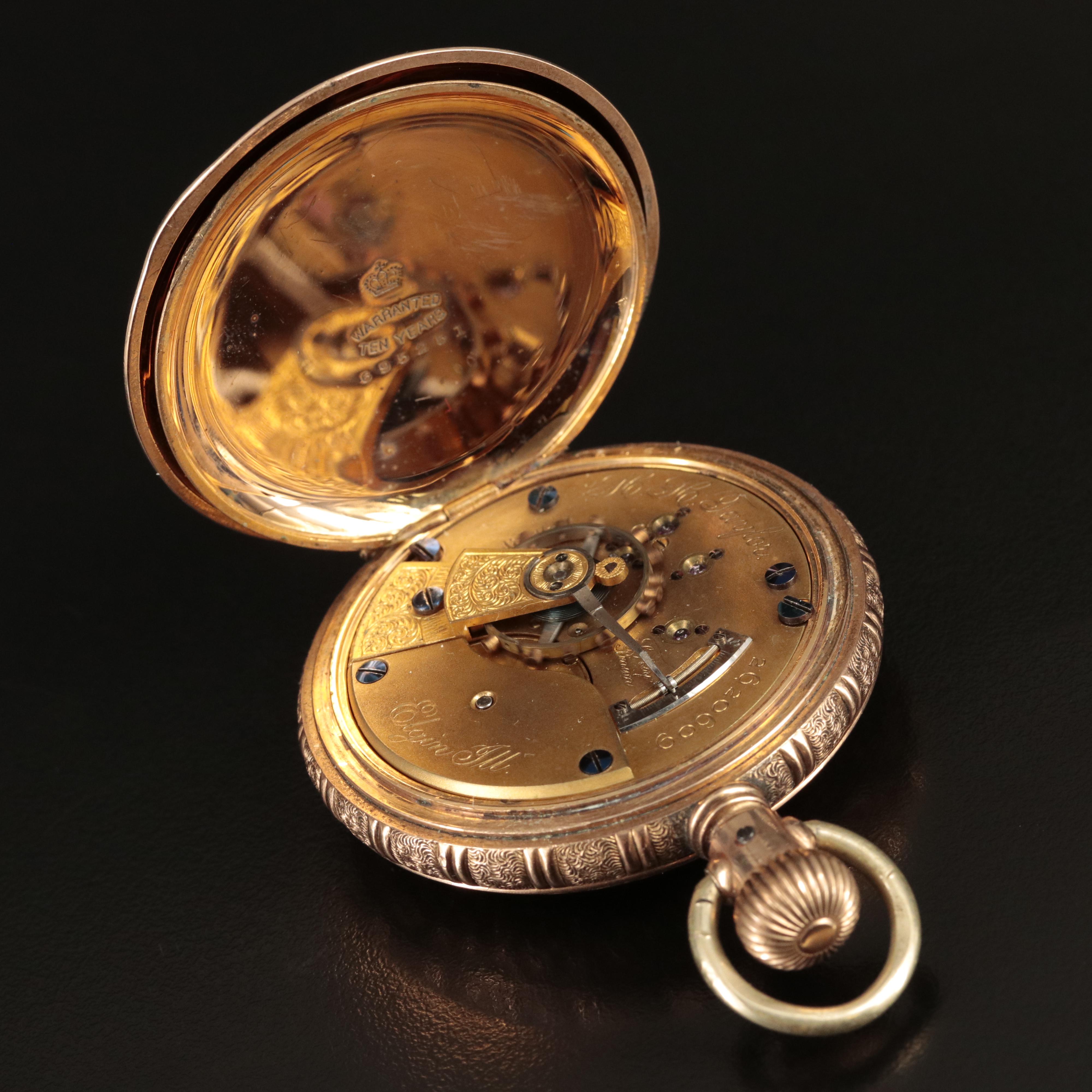 1888 Elgin H.H. Taylor Gold-Filled Hunting Case Pocket Watch