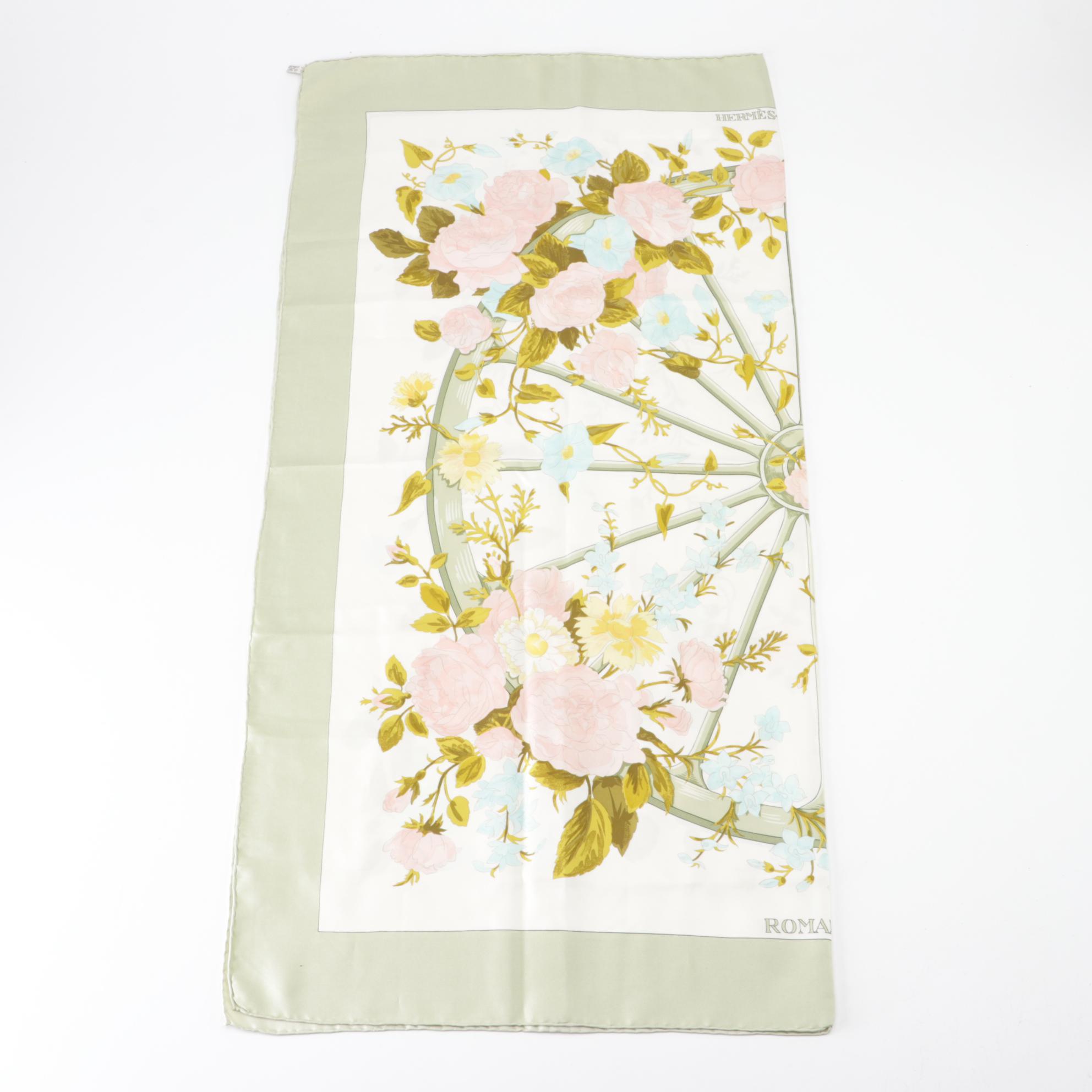 Hermès Early Issue "Romantique" Silk Twill Scarf