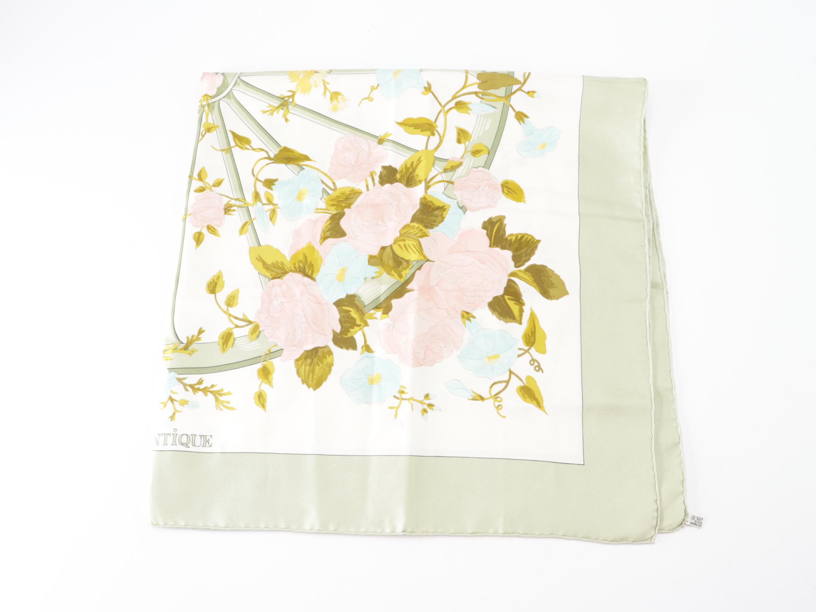 Hermès Early Issue "Romantique" Silk Twill Scarf