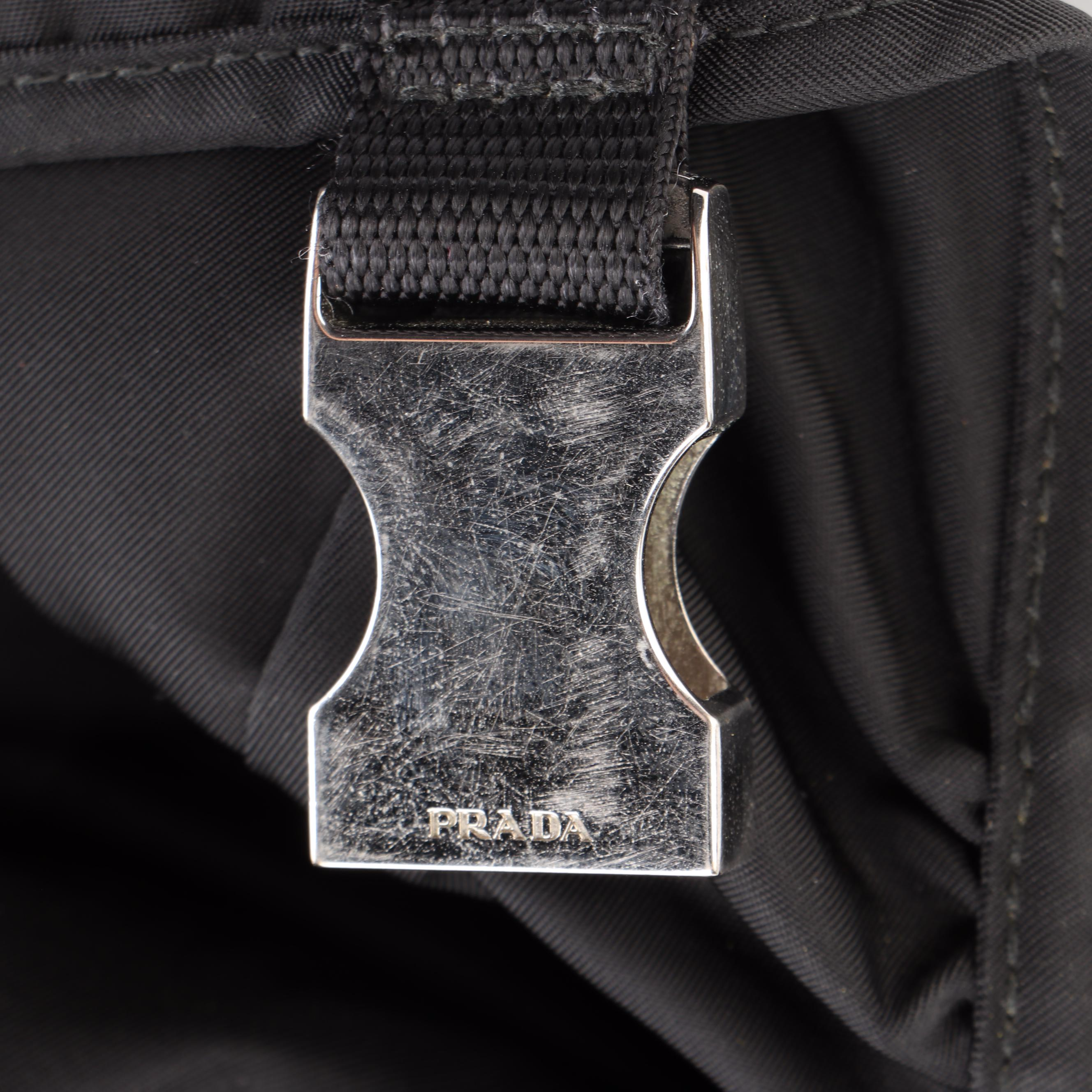 Prada Drawstring Rucksack in Black Tessuto Nylon