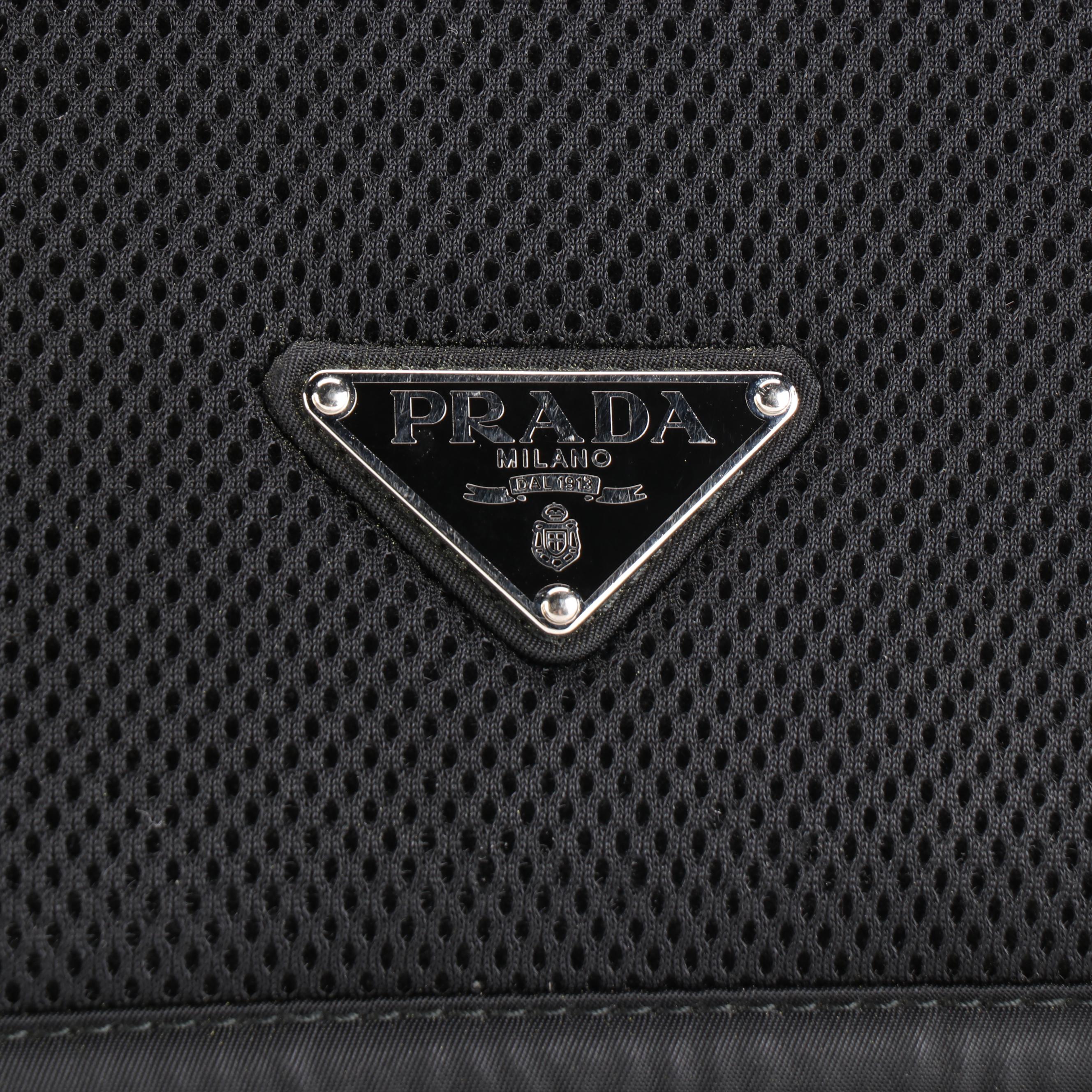 Prada Drawstring Rucksack in Black Tessuto Nylon