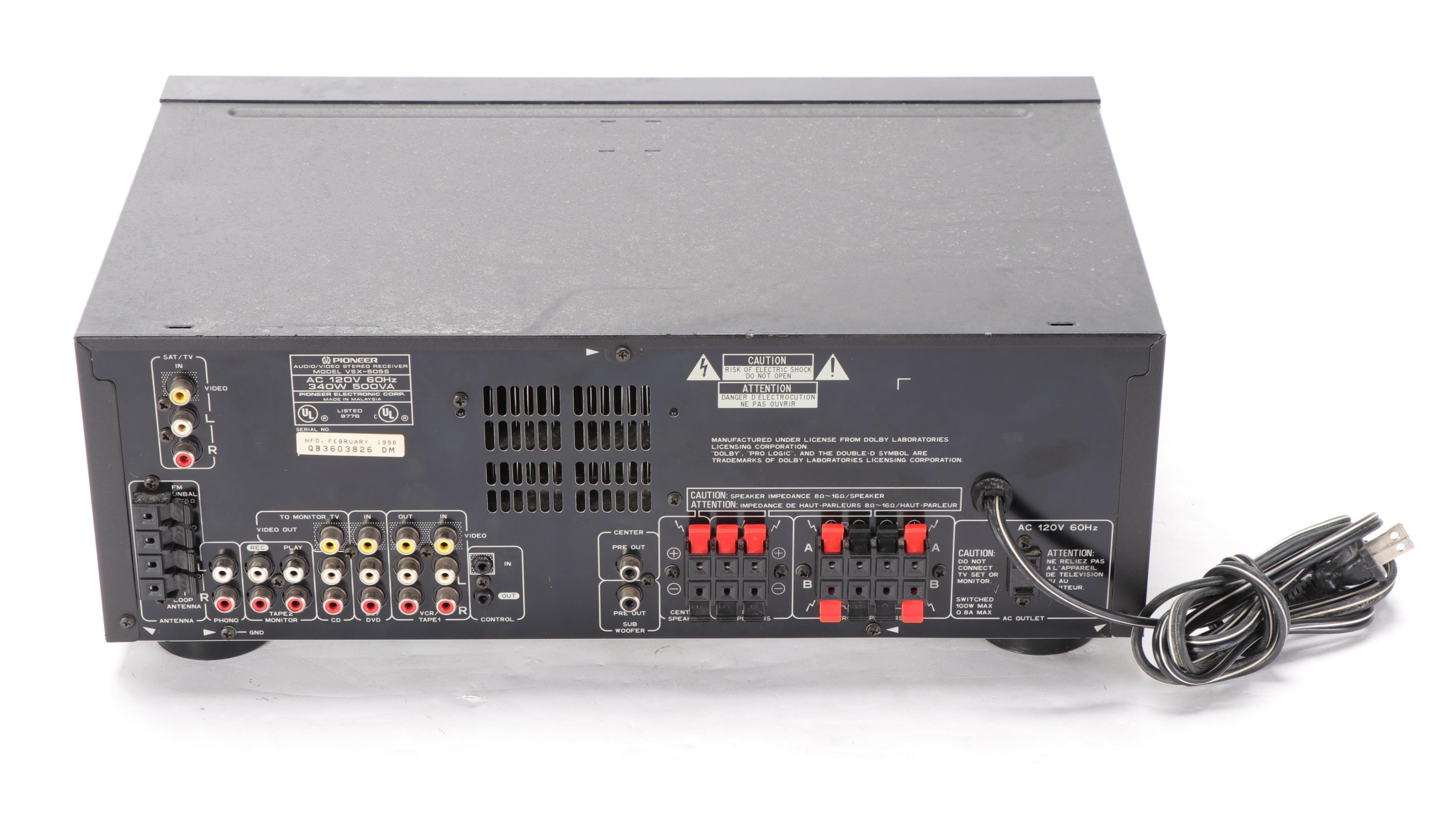 Pioneer Audio Video Receiver, Graphic Equalizer and CD Player