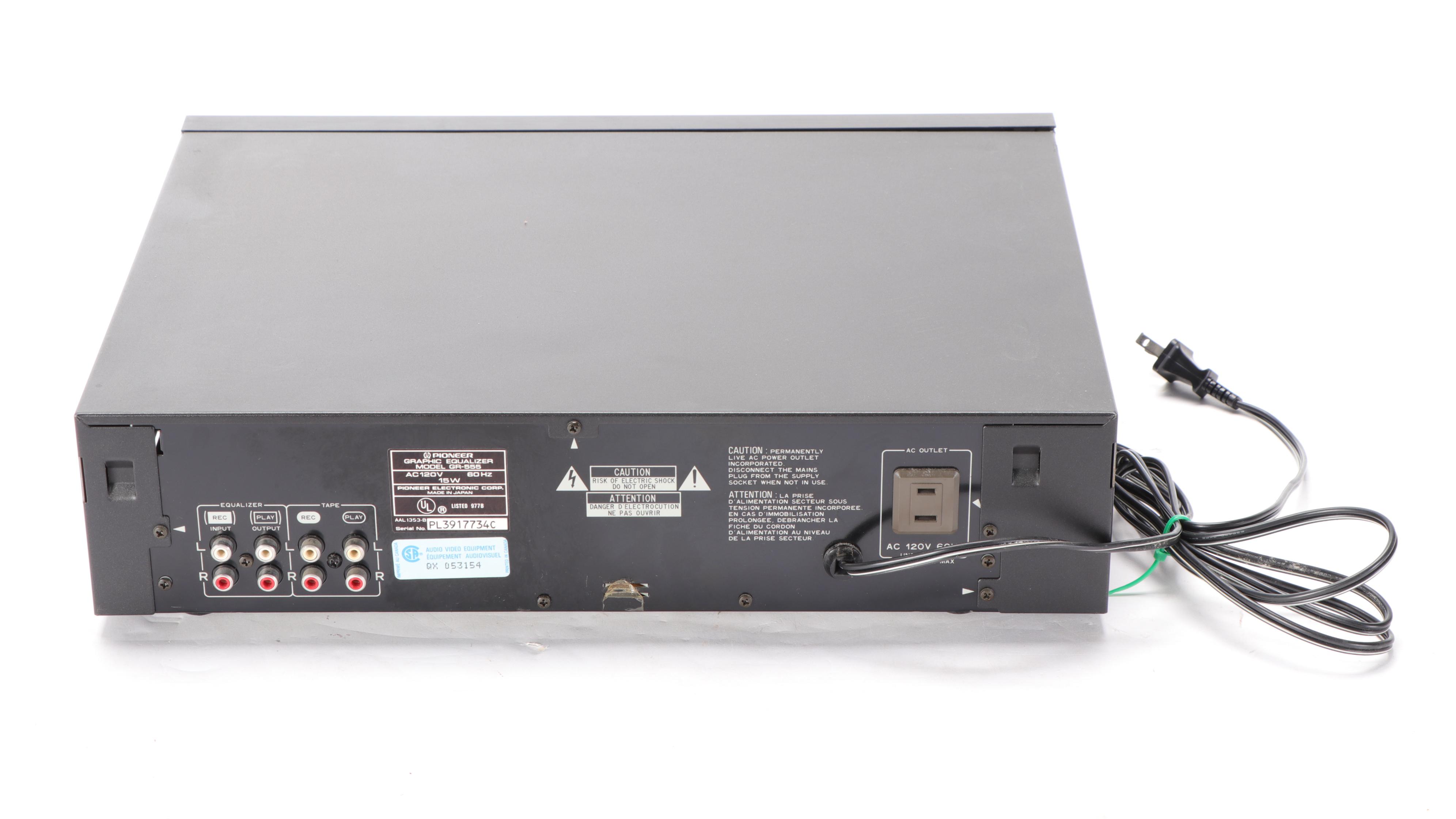 Pioneer Audio Video Receiver, Graphic Equalizer and CD Player