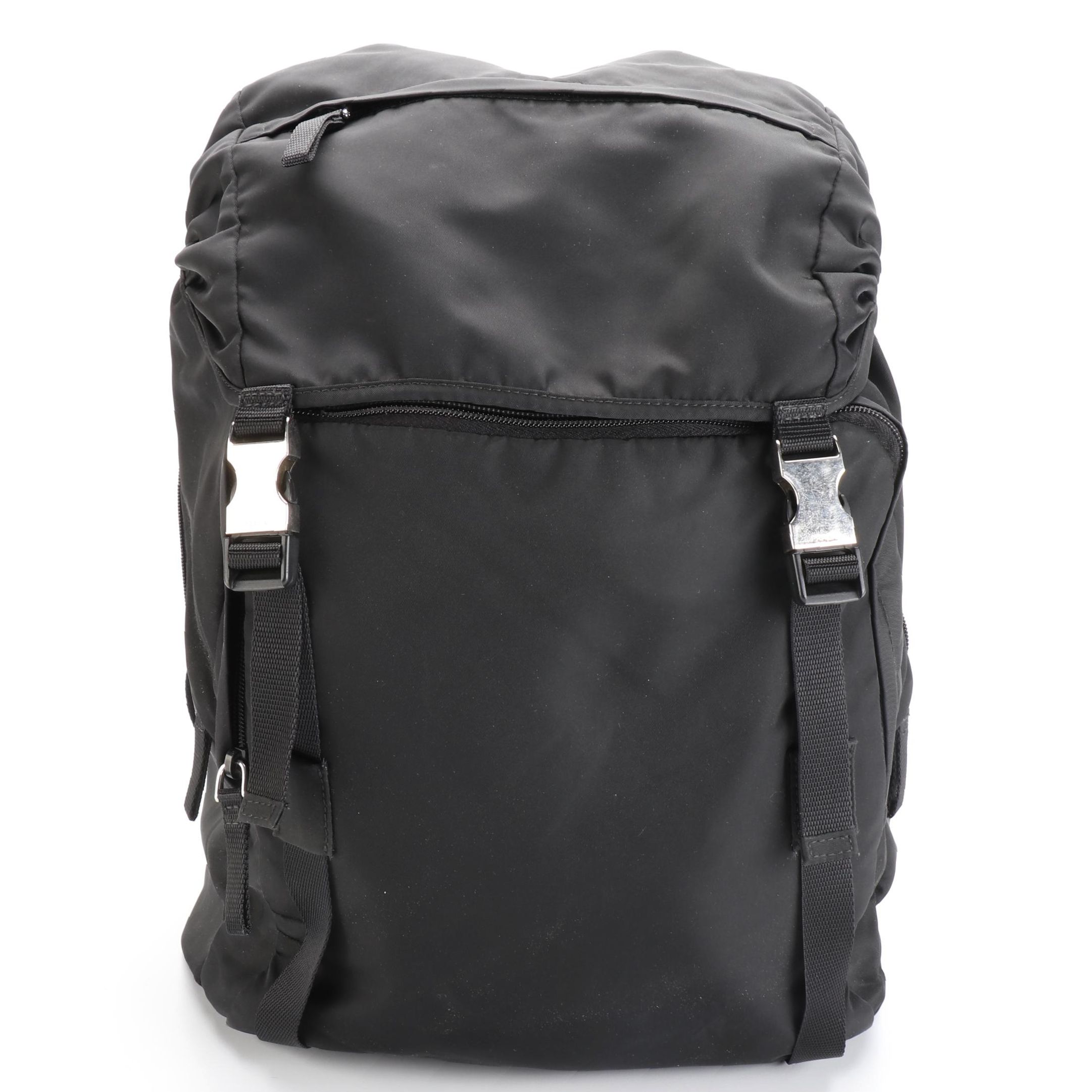 Prada Drawstring Rucksack in Black Tessuto Nylon