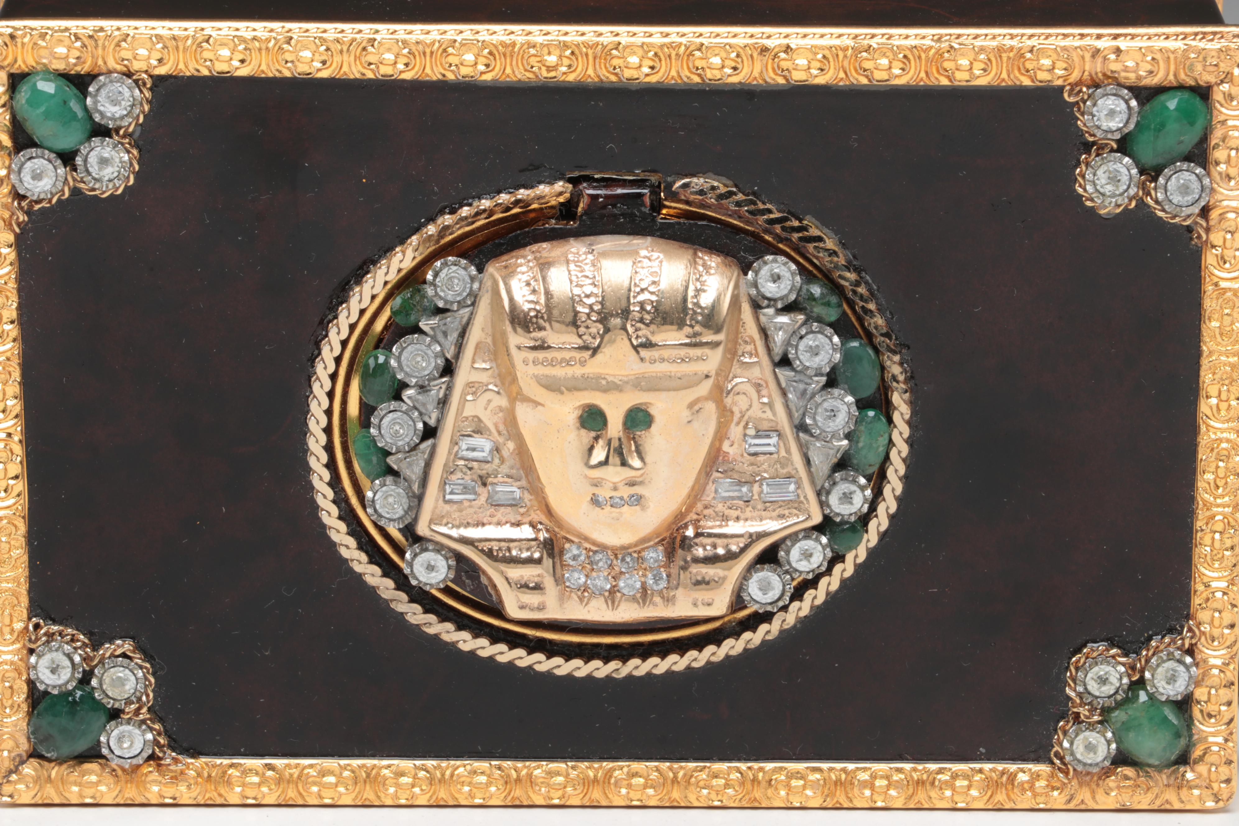 Reuge Automaton Singing Bird Music Box with 14K, Diamond, and Emerald Accents