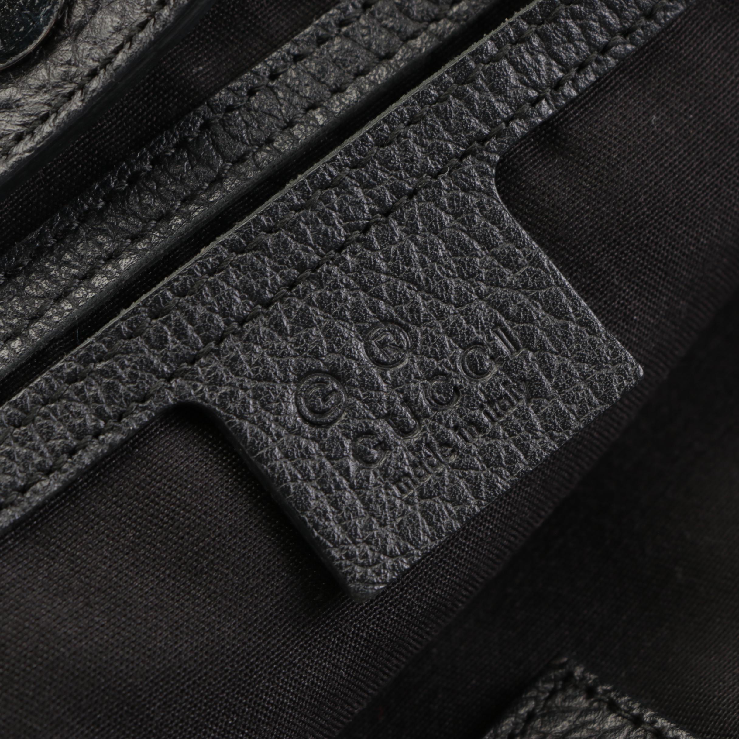 Gucci Joy GG Black Nylon Canvas and Leather Tote Bag