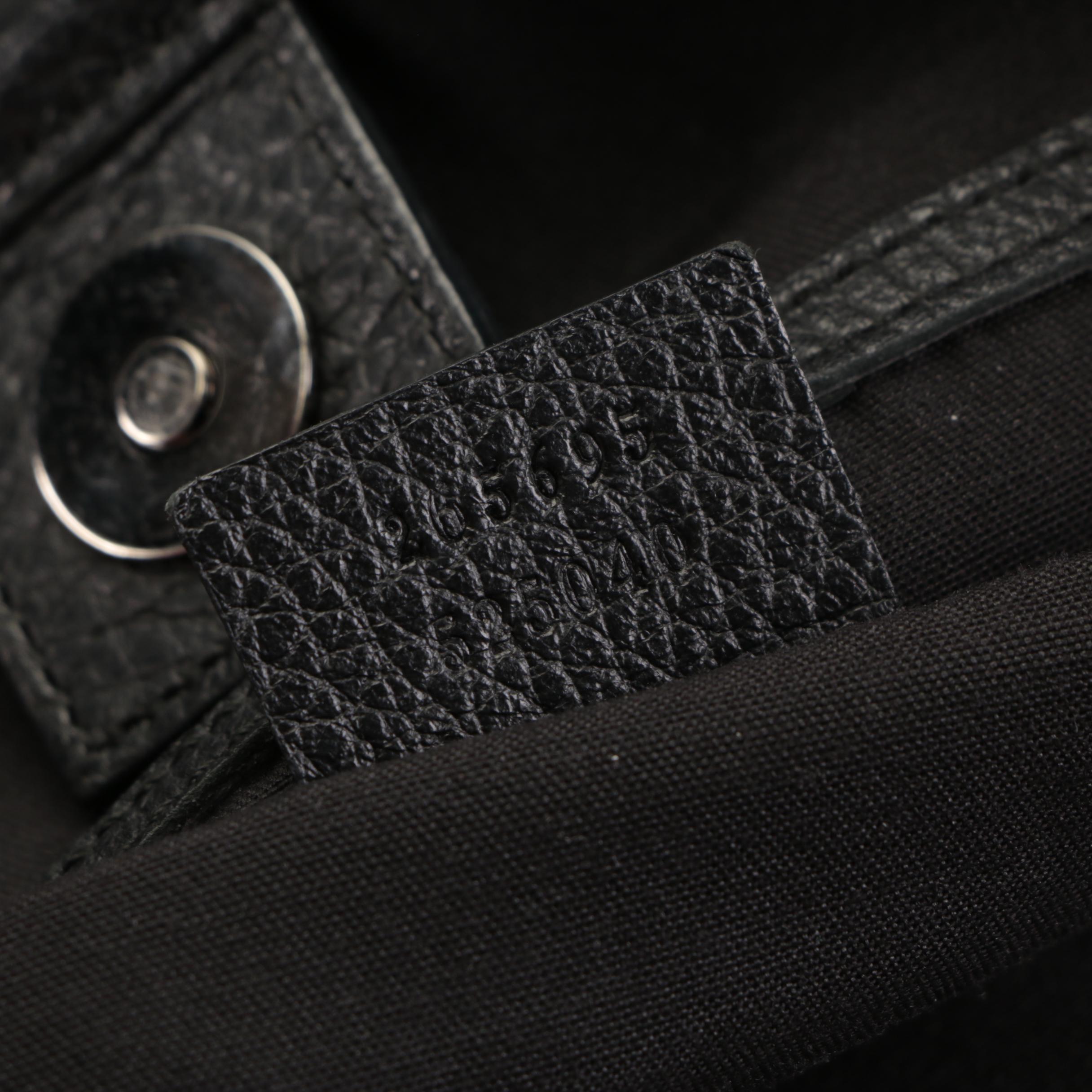 Gucci Joy GG Black Nylon Canvas and Leather Tote Bag