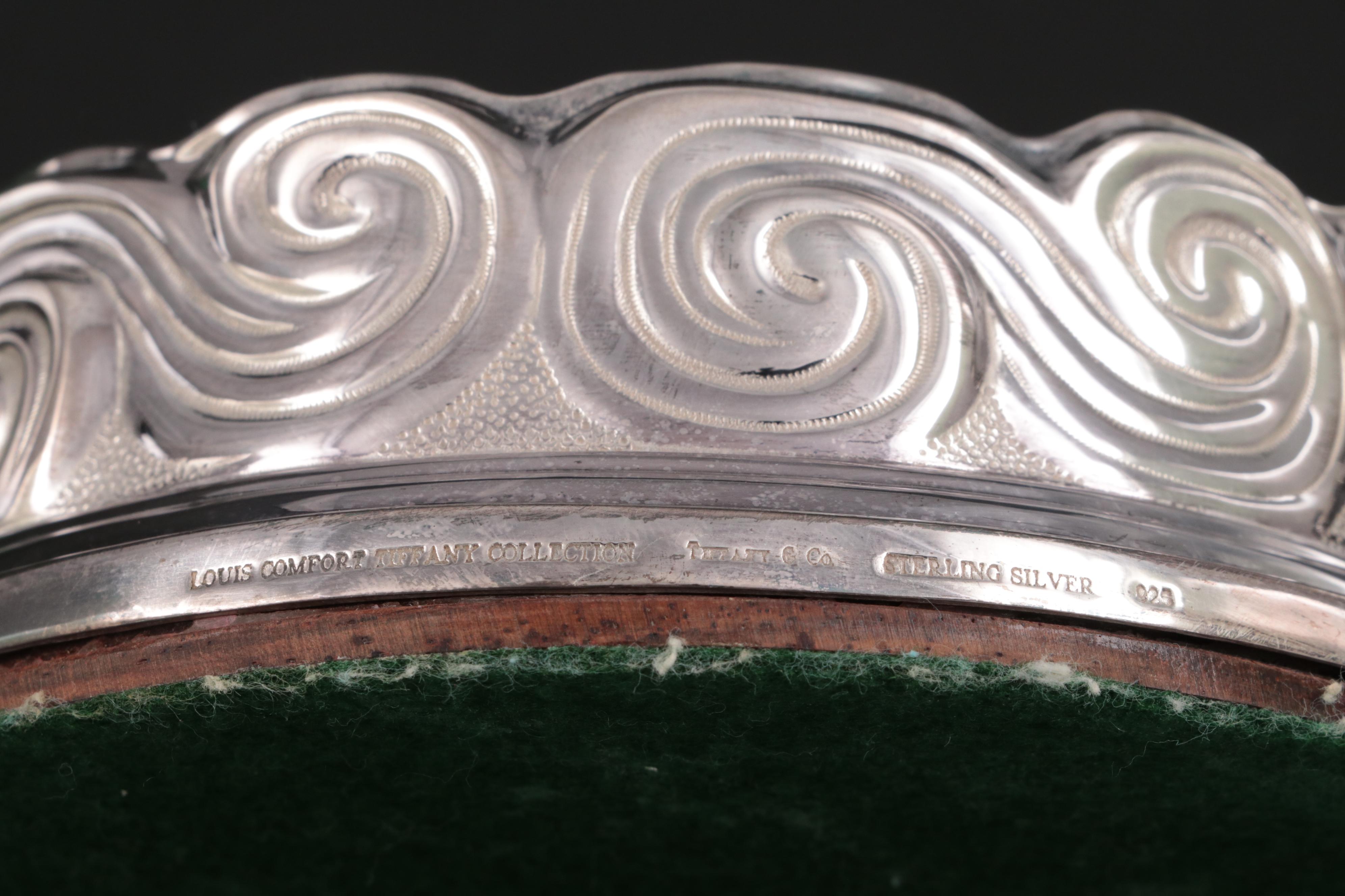 Tiffany & Co. Louis Comfort Tiffany Collection Silver Candlesticks and Coasters