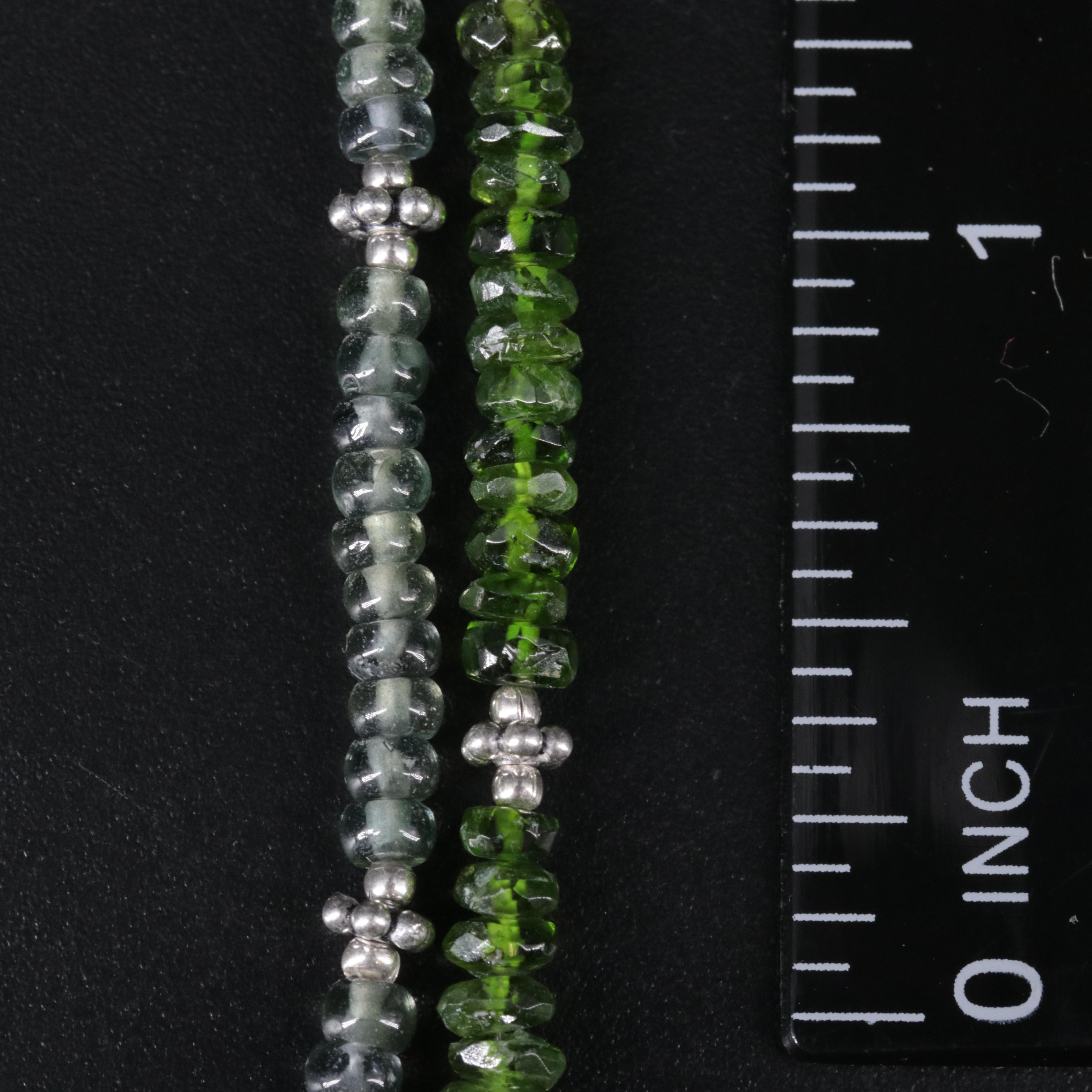 Sterling Silver Gemstone Bracelet Pair