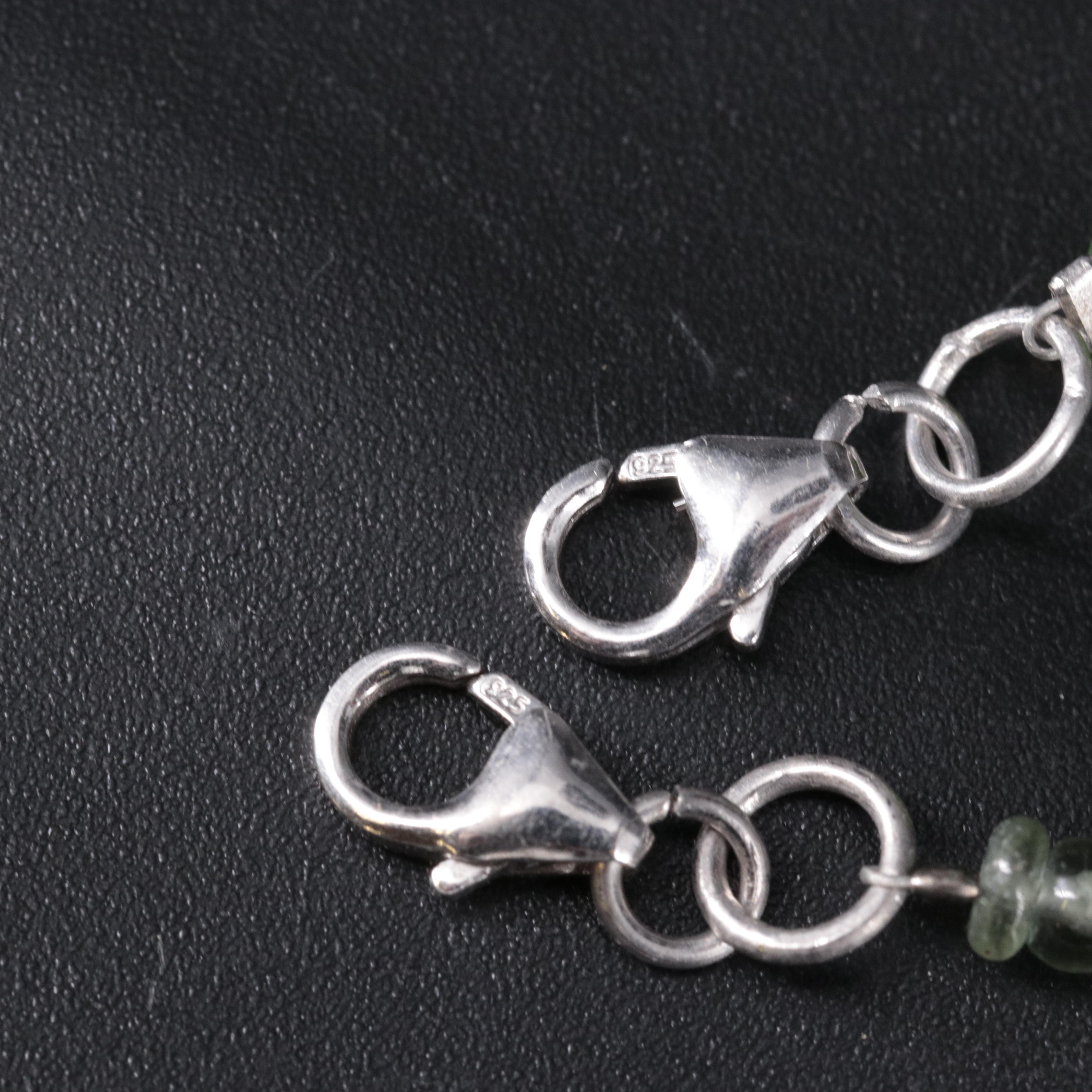 Sterling Silver Gemstone Bracelet Pair