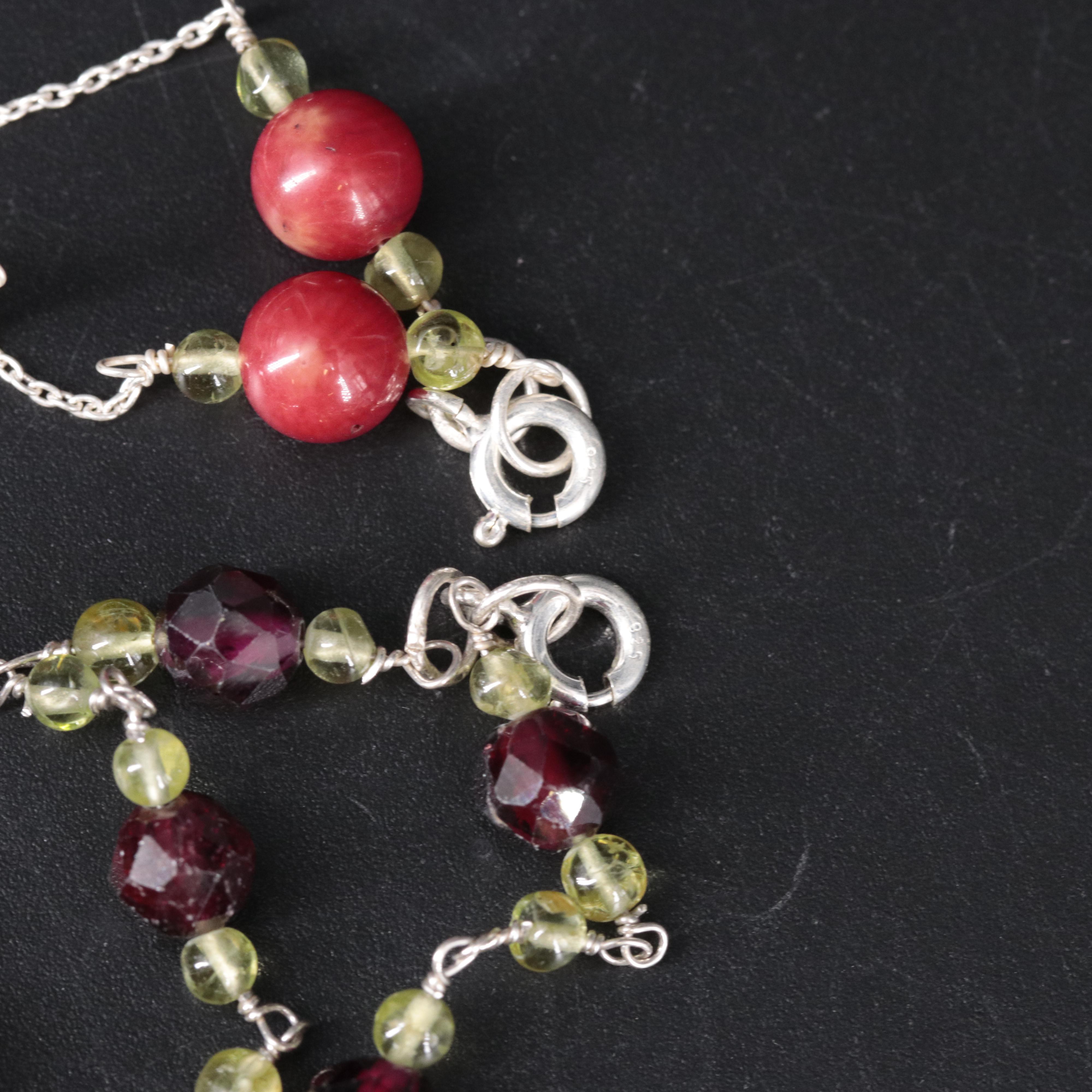 Sterling Station Necklace Collection Featuring Gemstones