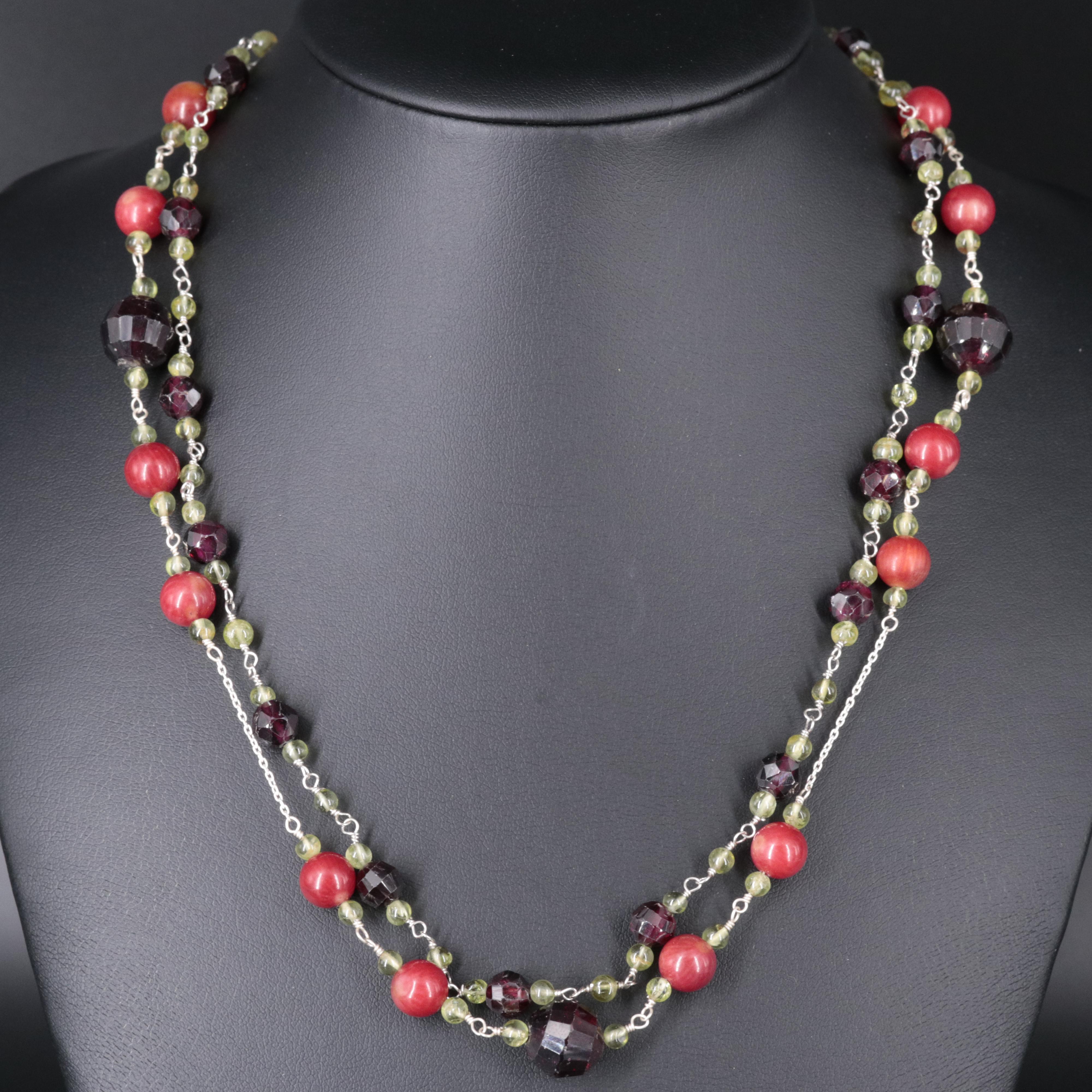 Sterling Station Necklace Collection Featuring Gemstones