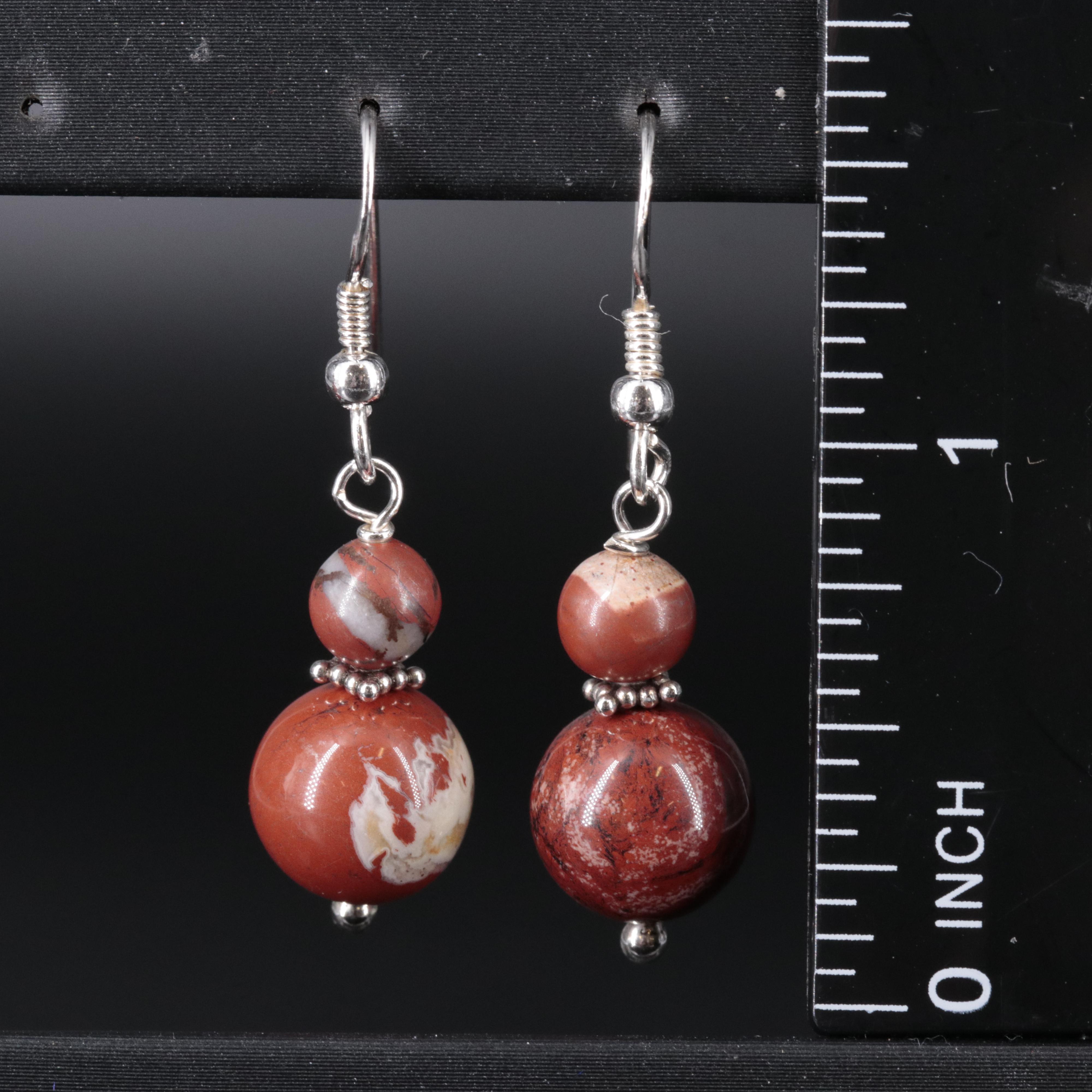 Sterling Silver Gemstone Necklace and Earrings