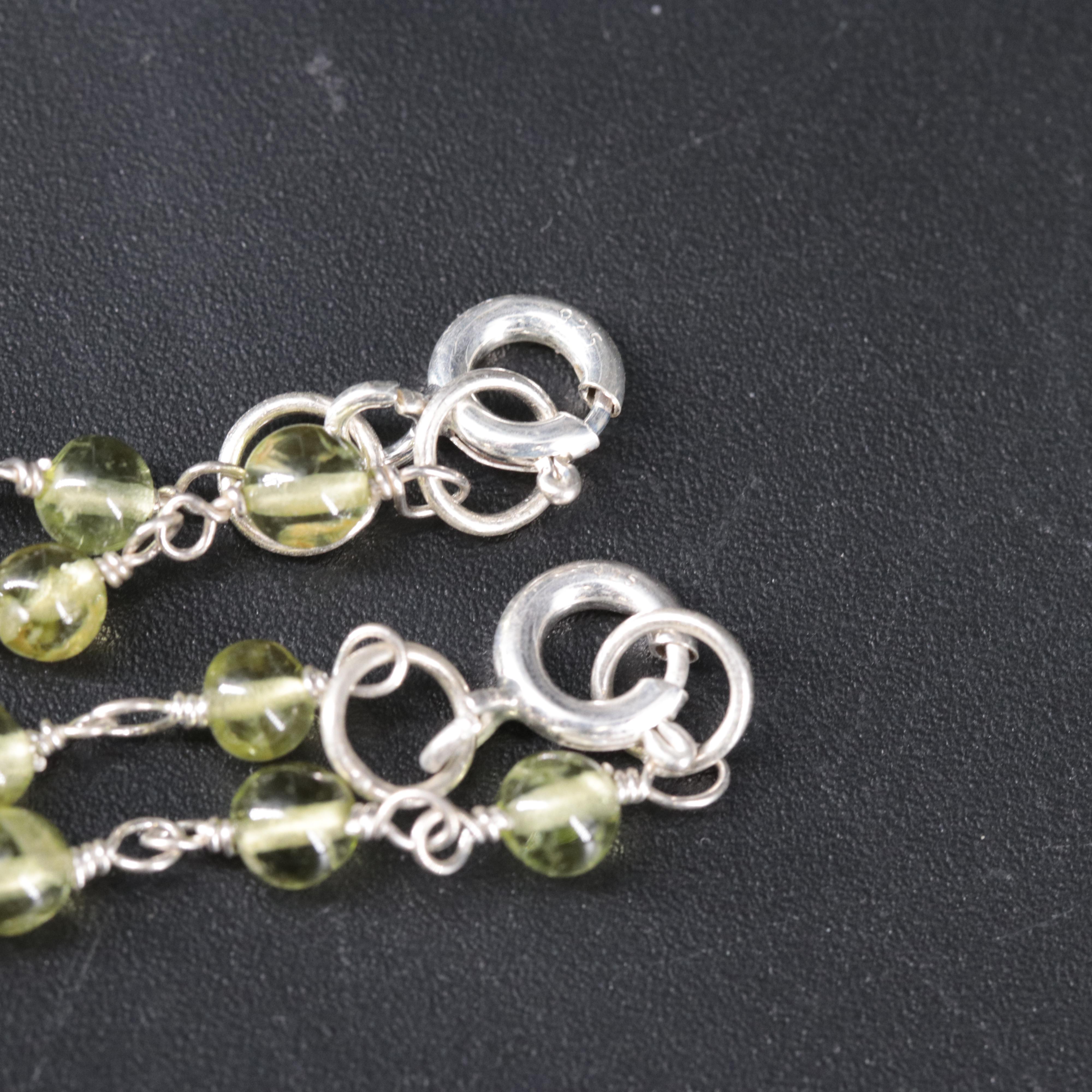 Sterling Gemstone Necklace Set