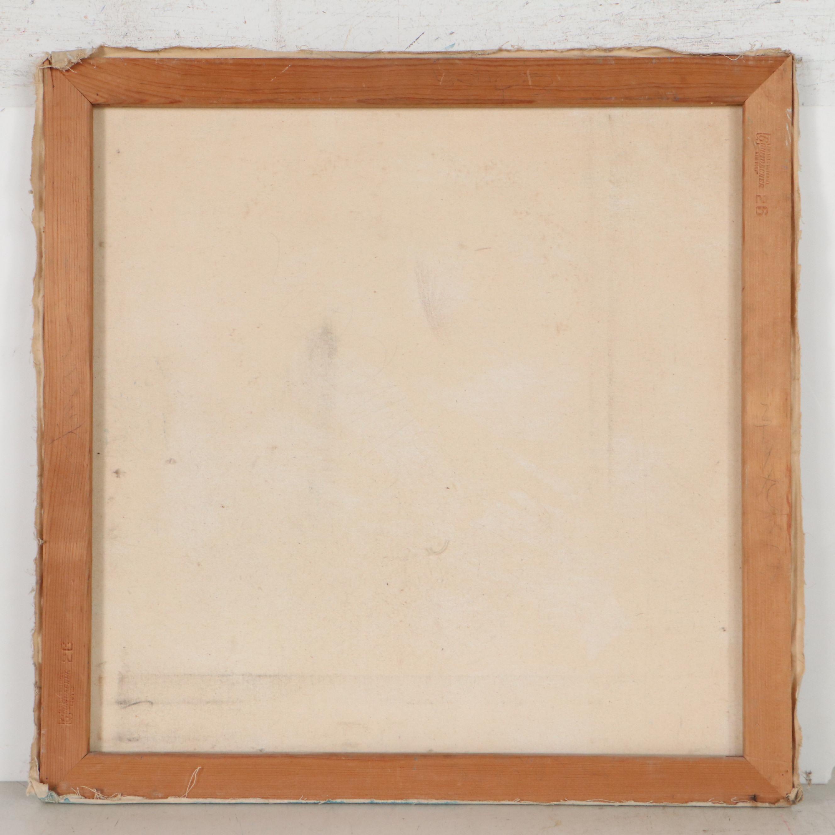 Sandy Underwood Abstract Oil Painting "Sunrise," Late 20th Century