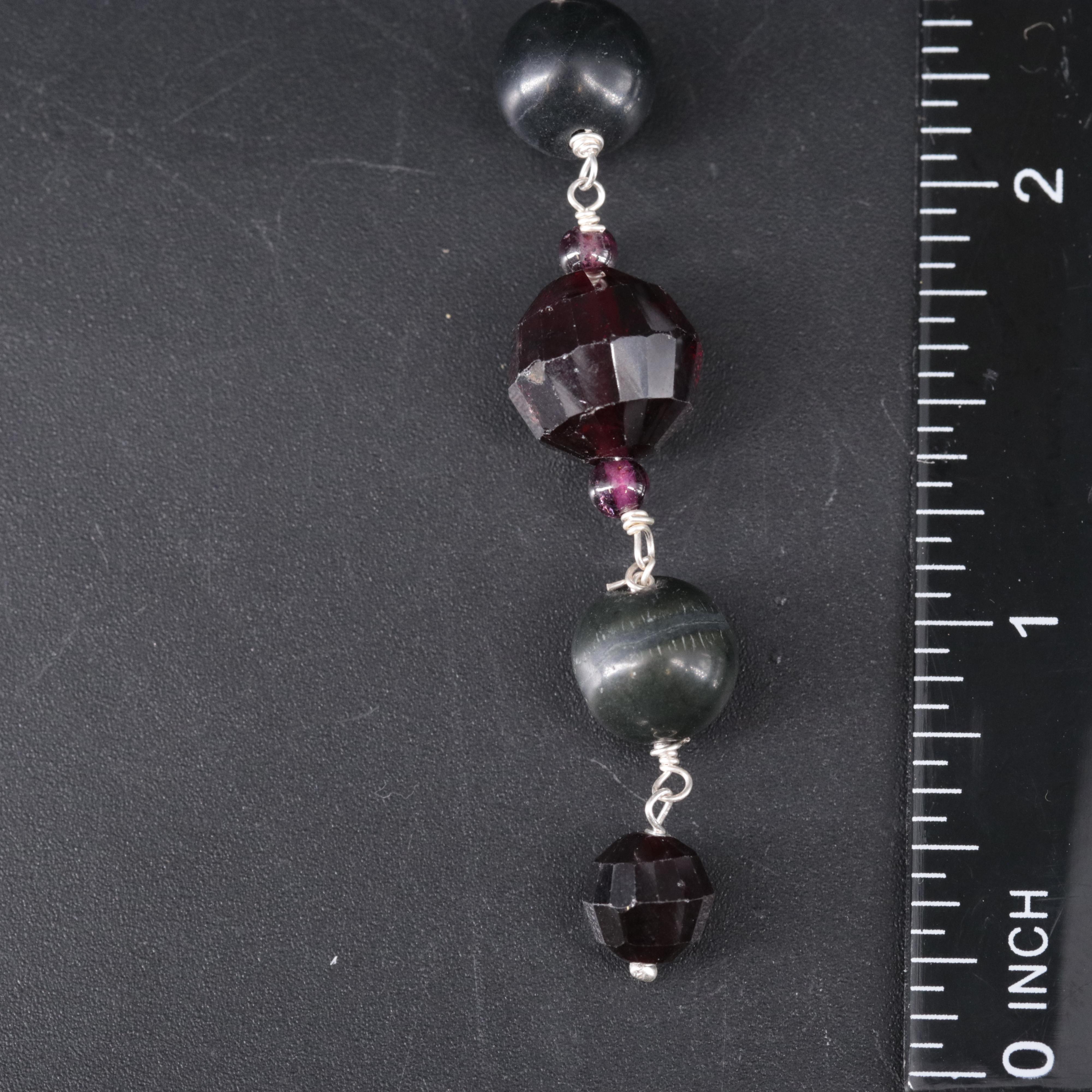 Sterling Silver Gemstone Necklace Set