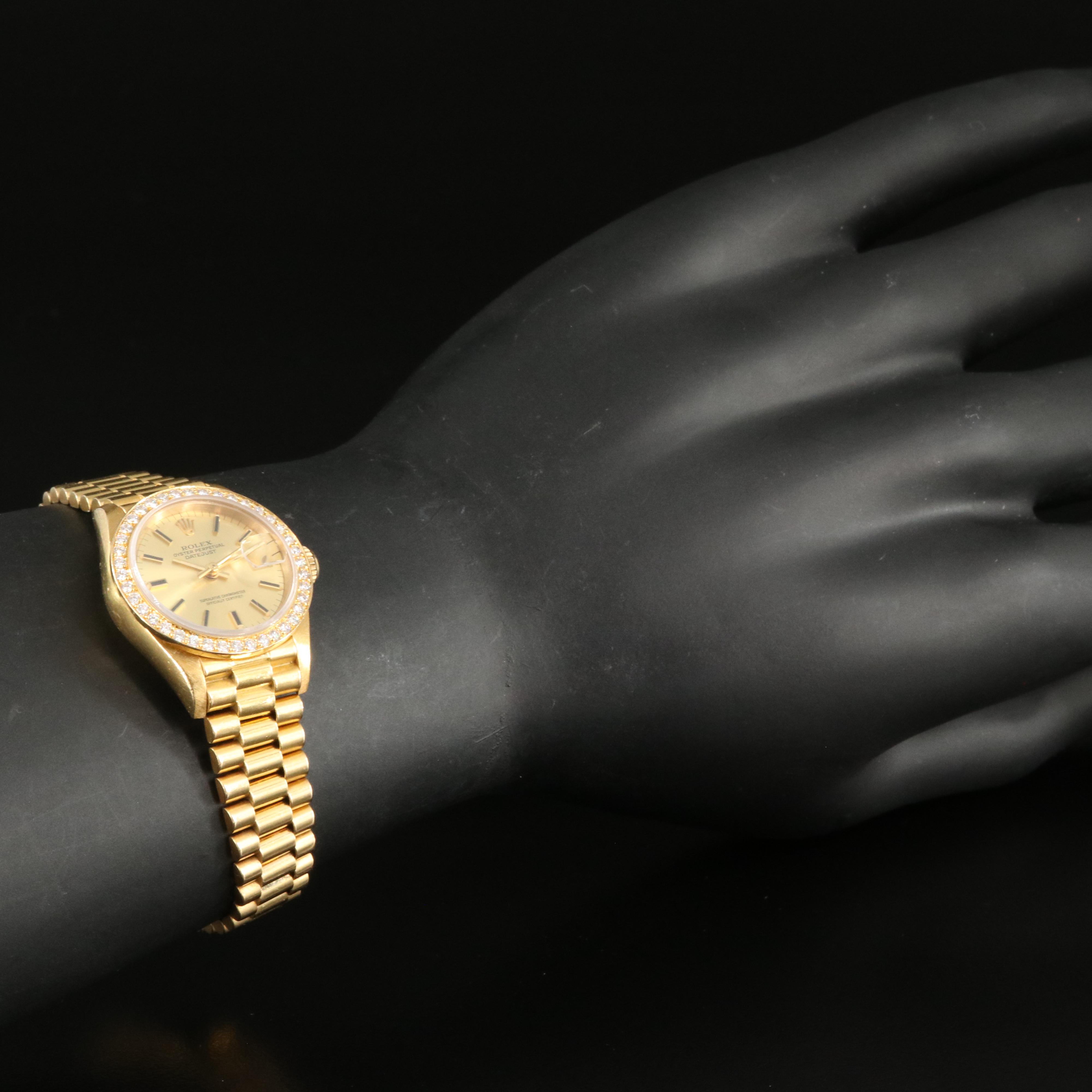 1984 Rolex Datejust Diamond Bezel Watch with President Band