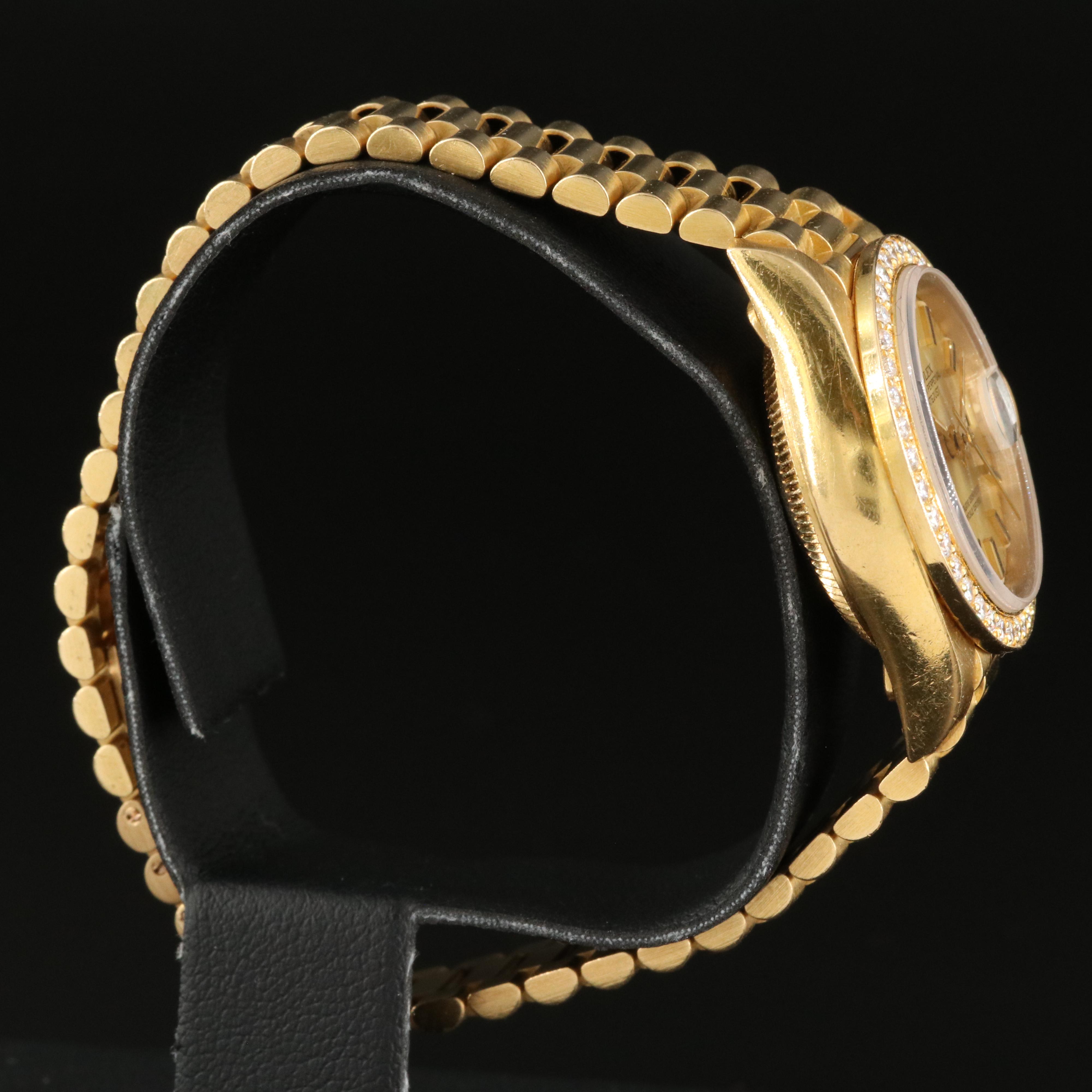 1984 Rolex Datejust Diamond Bezel Watch with President Band