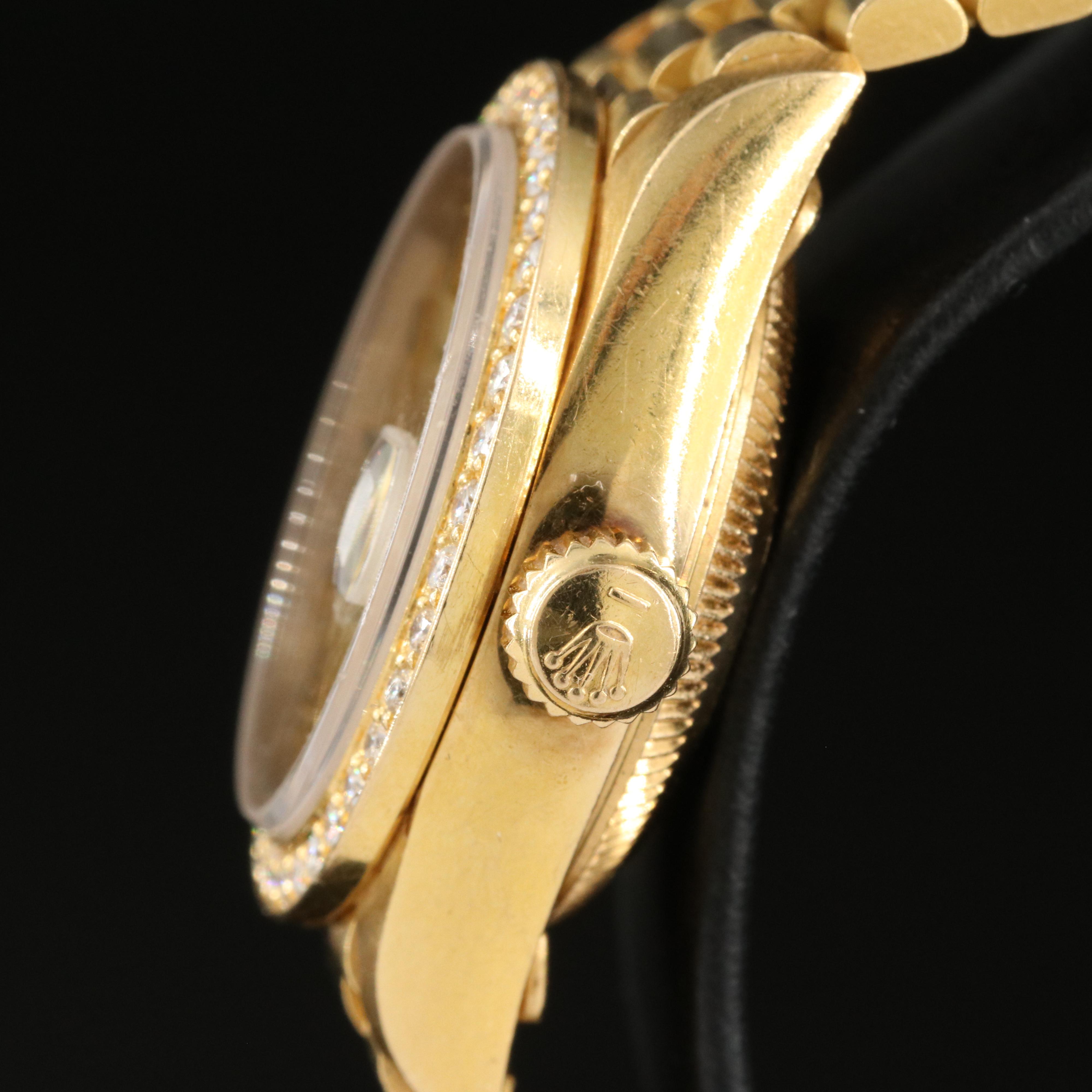 1984 Rolex Datejust Diamond Bezel Watch with President Band