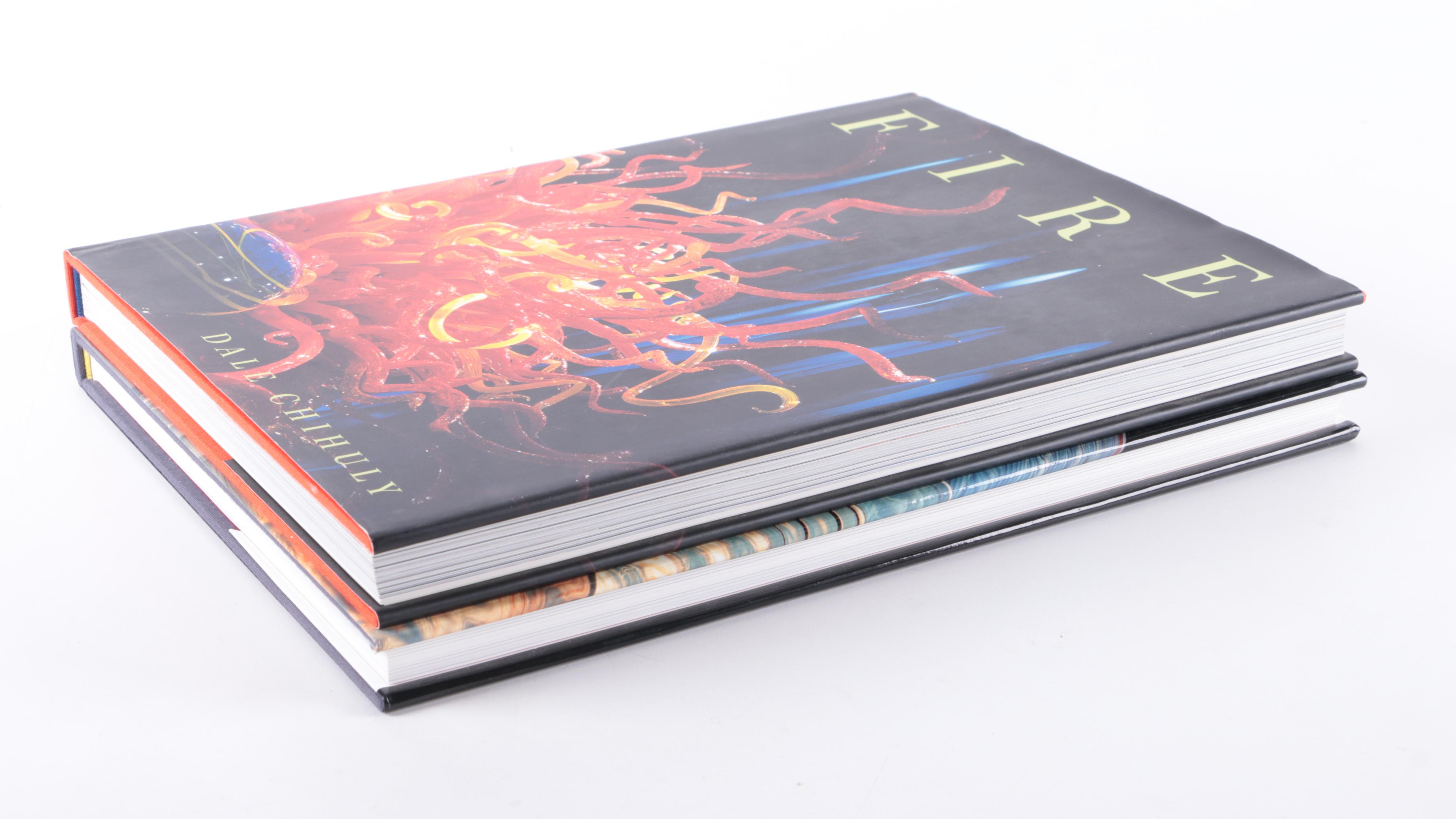 First Edition "Fire" by Dale Chihuly and More Art Glass Books
