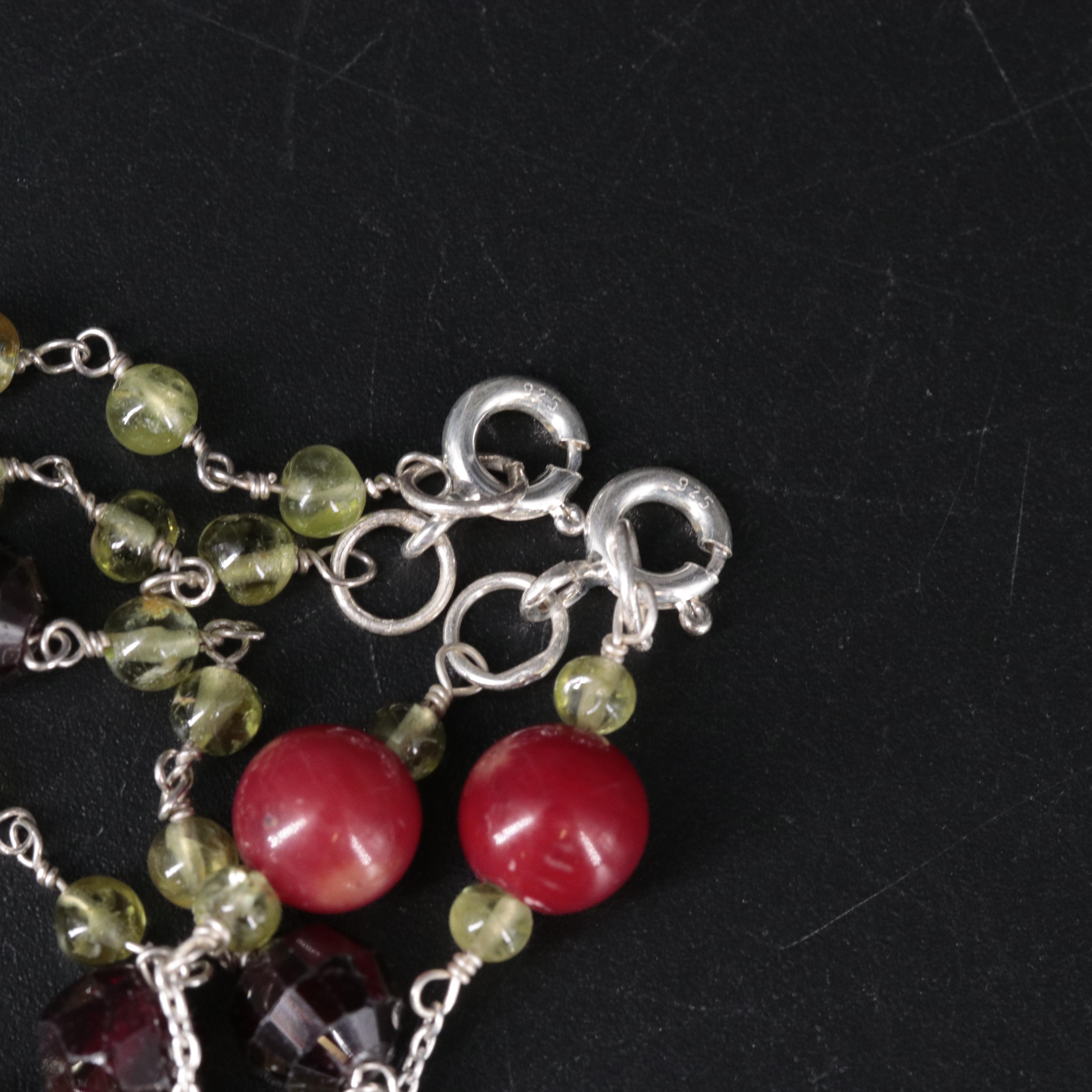 Sterling Silver Necklaces Featuring Gemstones