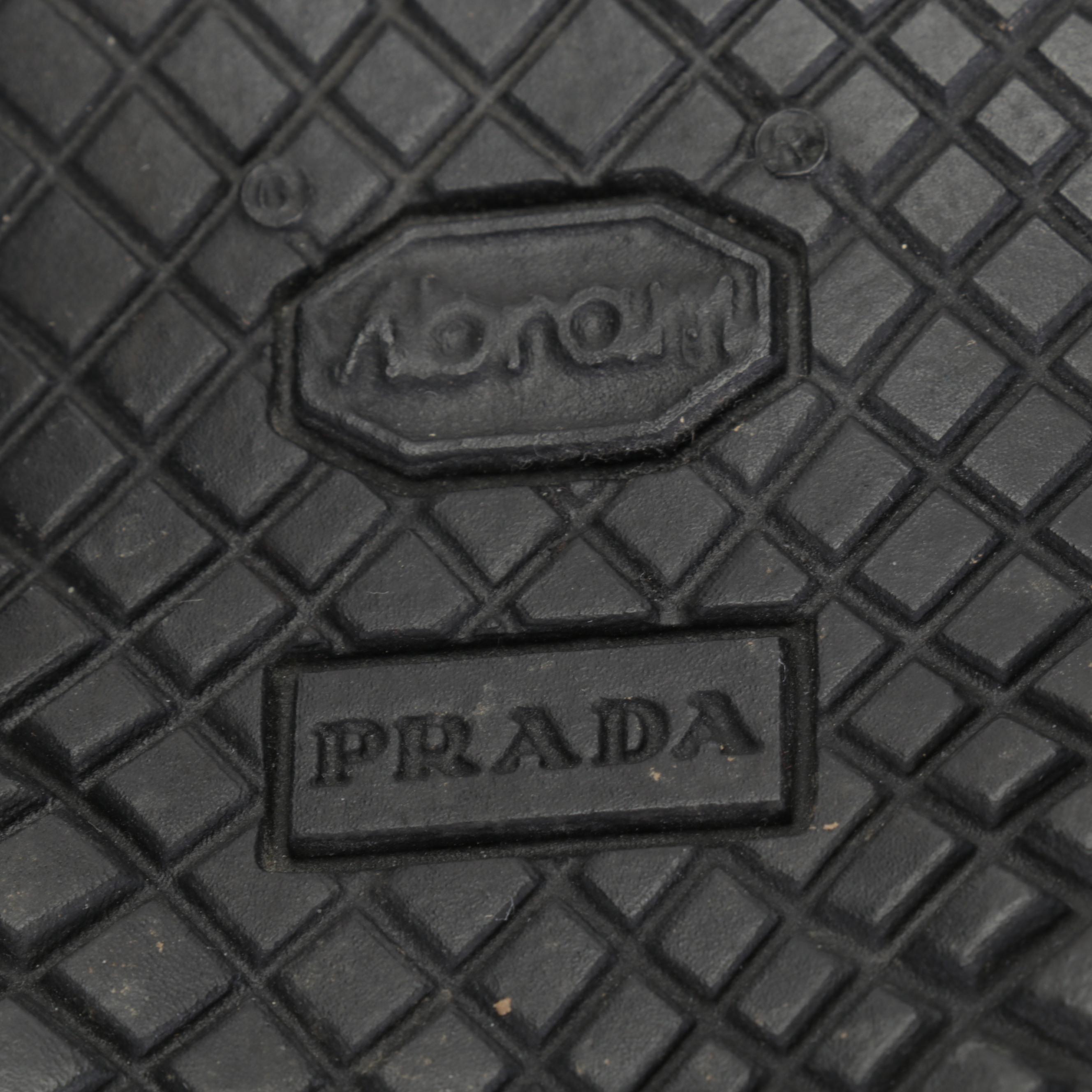 Men's Prada Lace-Up Shoes and Brown Cashmere Turtleneck Sweater