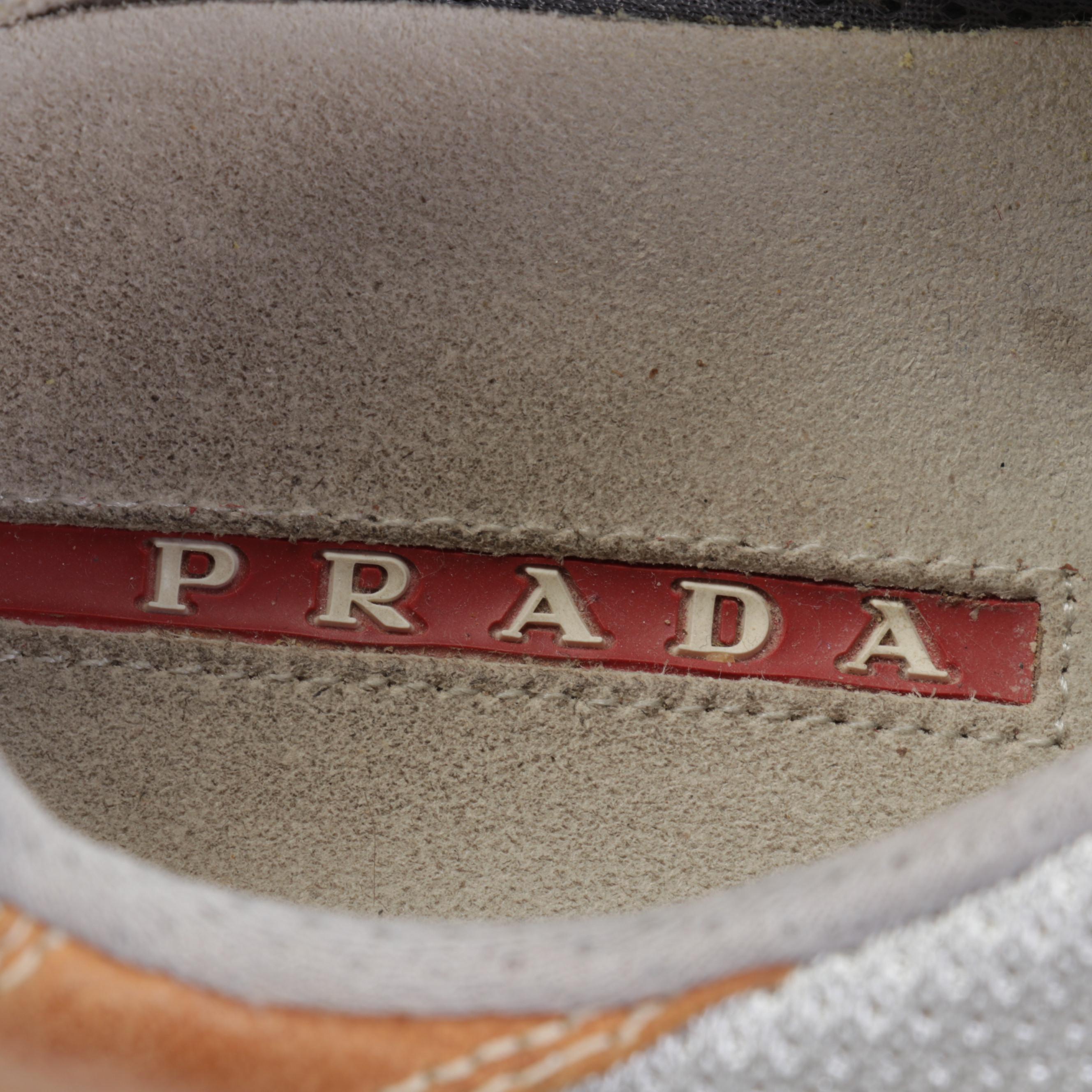 Men's Prada Lace-Up Shoes and Brown Cashmere Turtleneck Sweater
