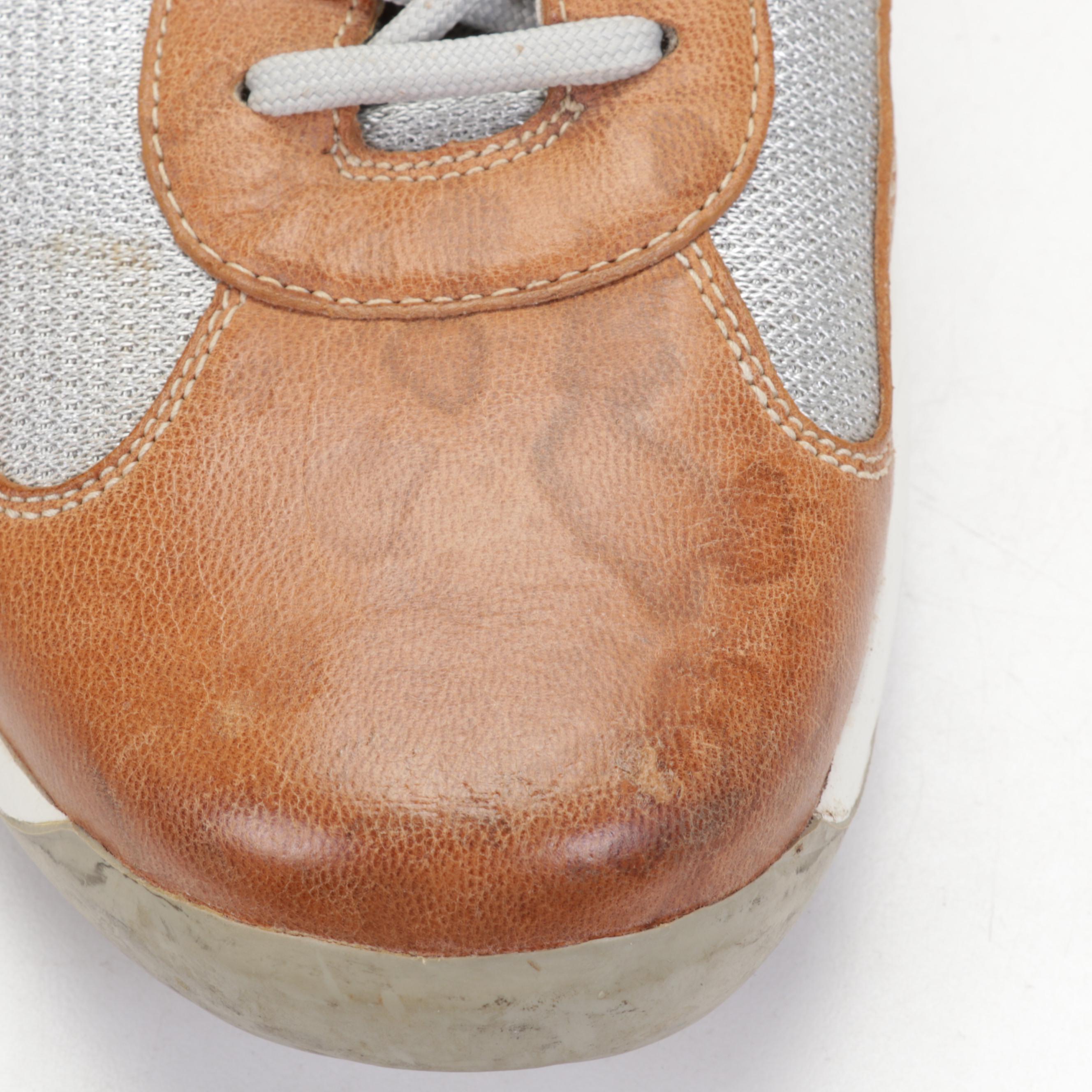 Men's Prada Lace-Up Shoes and Brown Cashmere Turtleneck Sweater