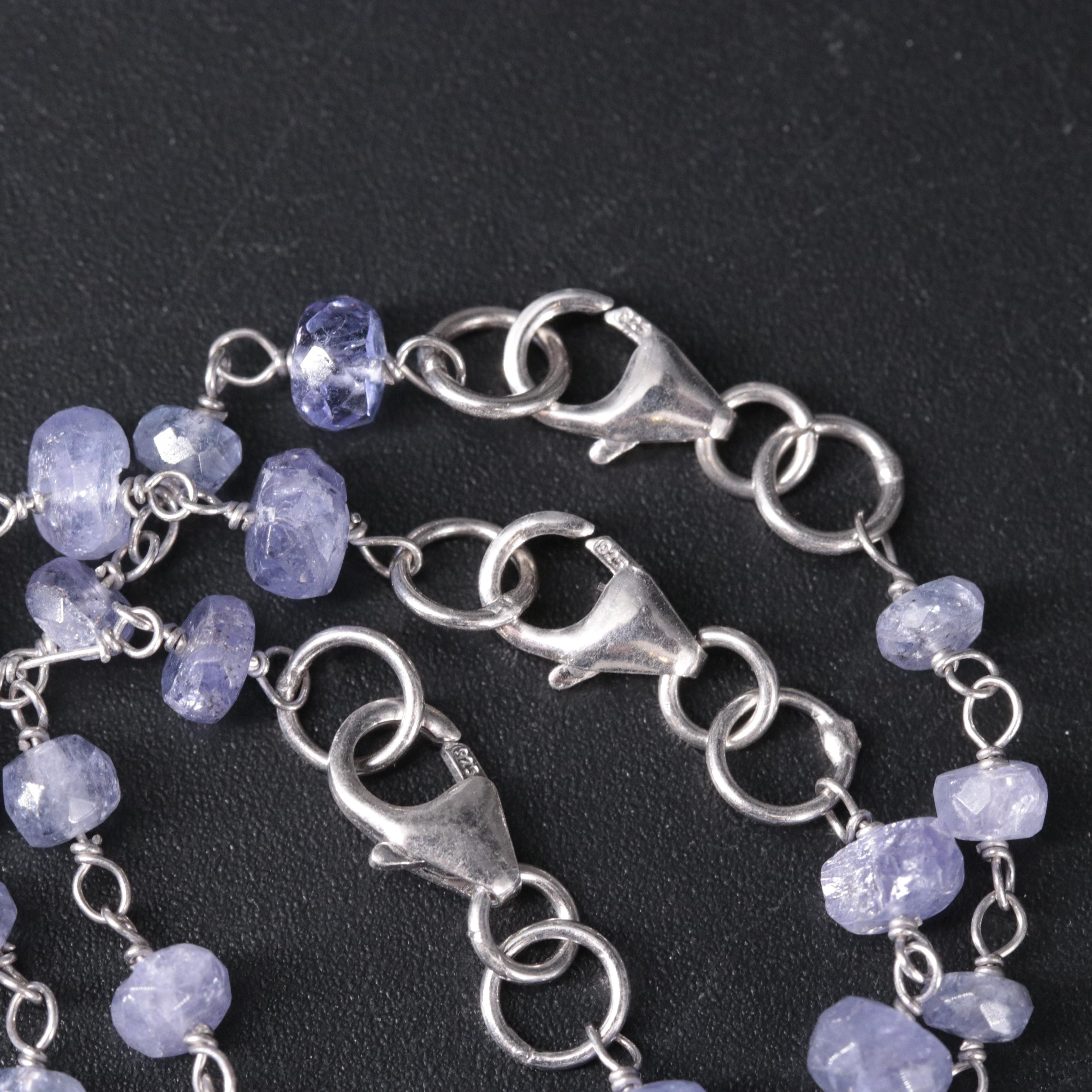 Sterling Gemstone Necklace and Bracelet Collection