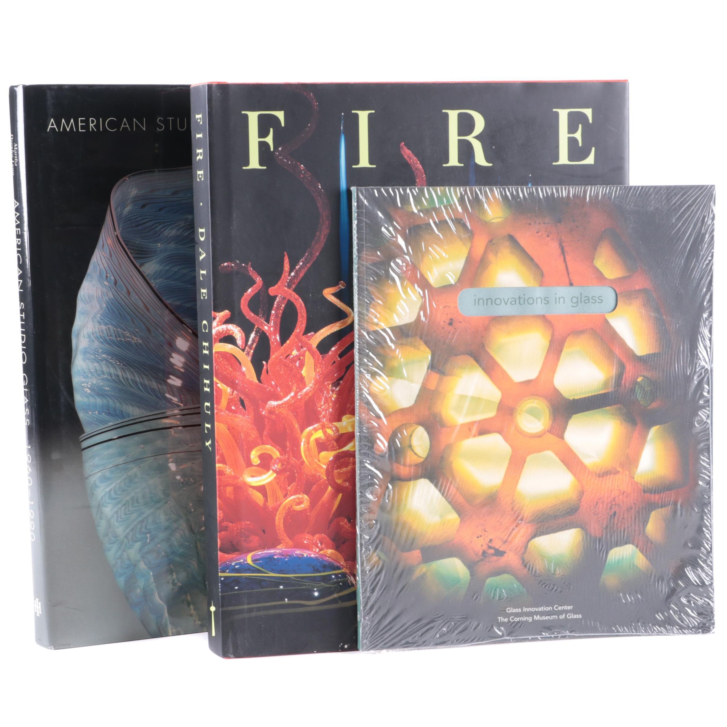 First Edition "Fire" by Dale Chihuly and More Art Glass Books
