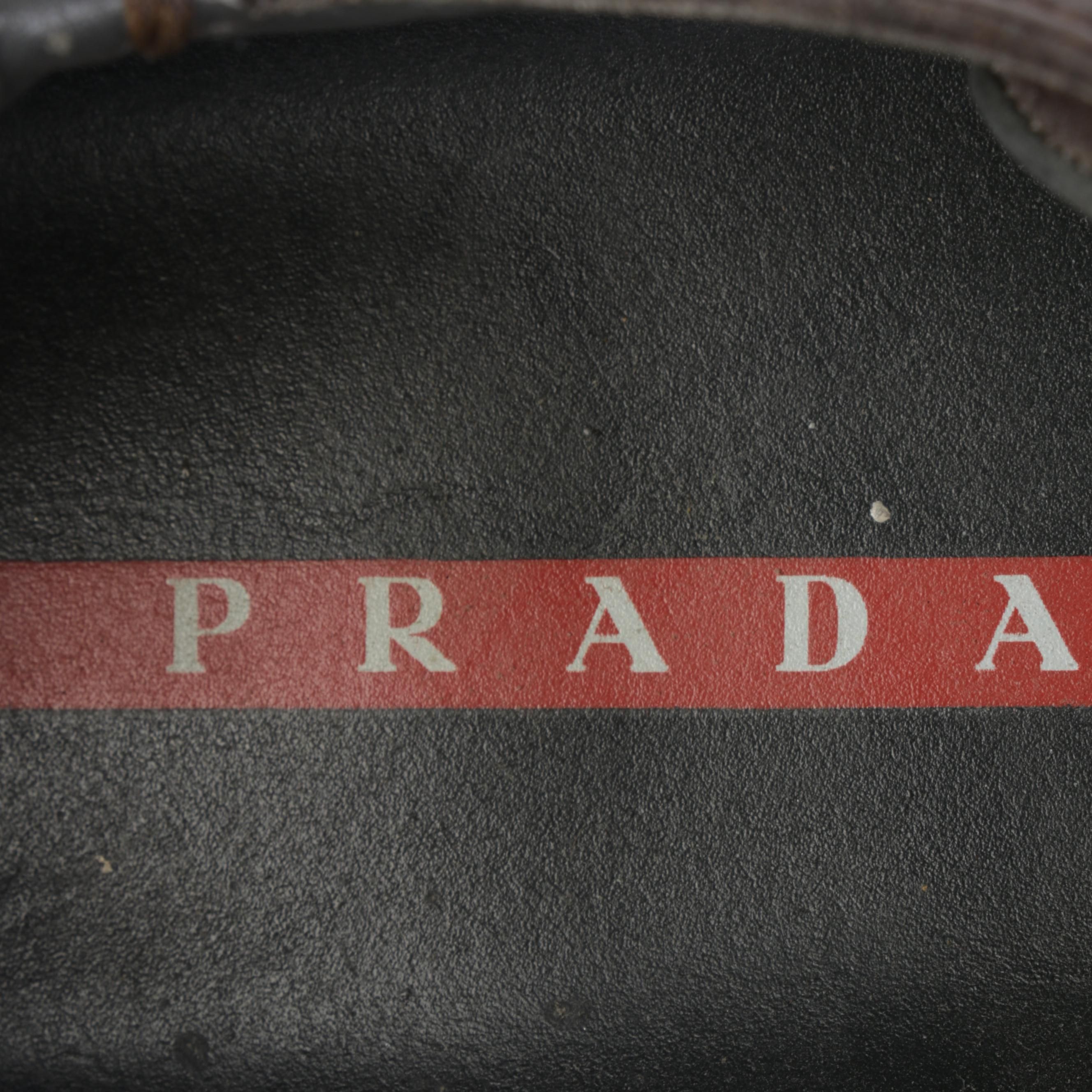 Men's Prada Lace-Up Shoes and Brown Cashmere Turtleneck Sweater