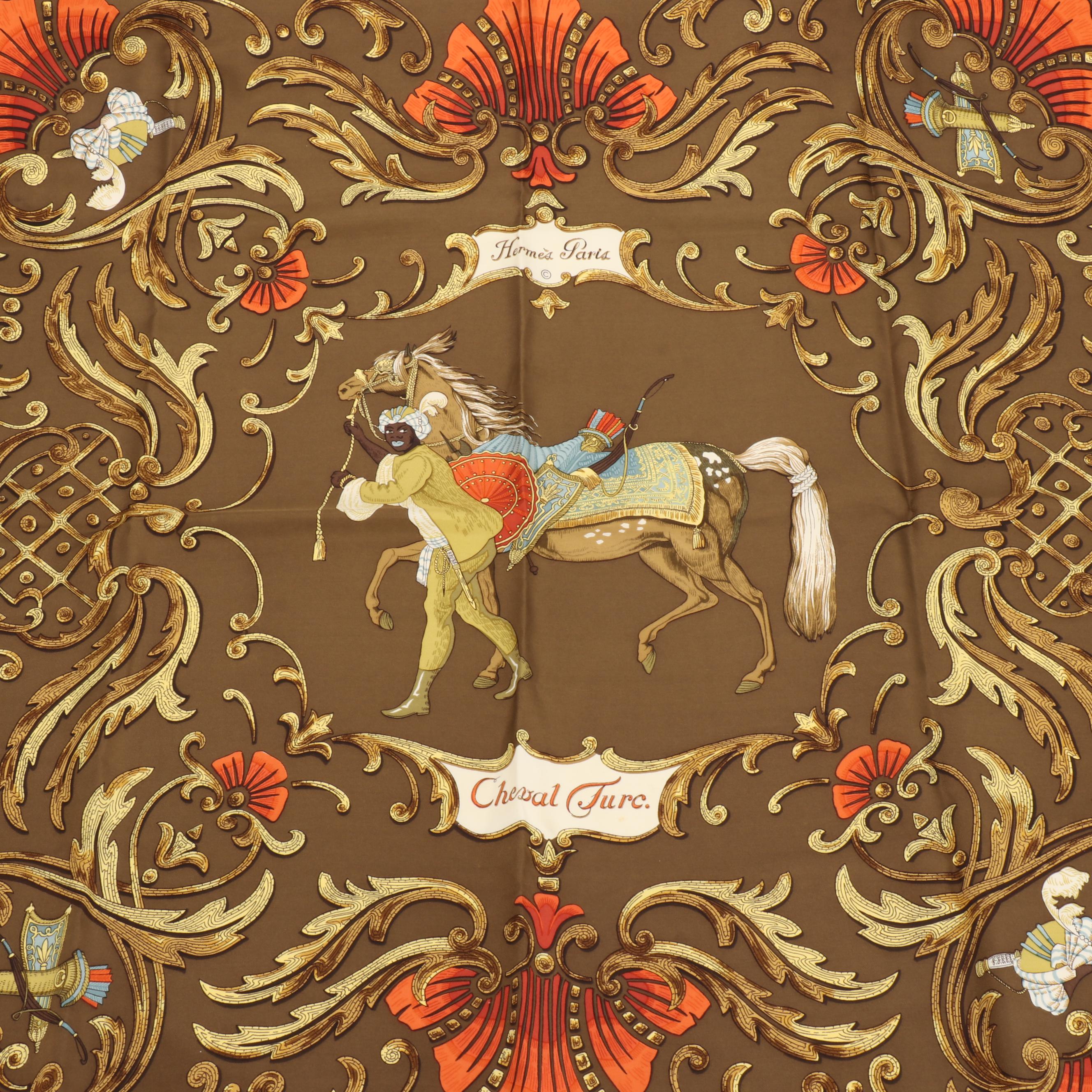Hermès "Cheval Turc" Silk Twill Scarf