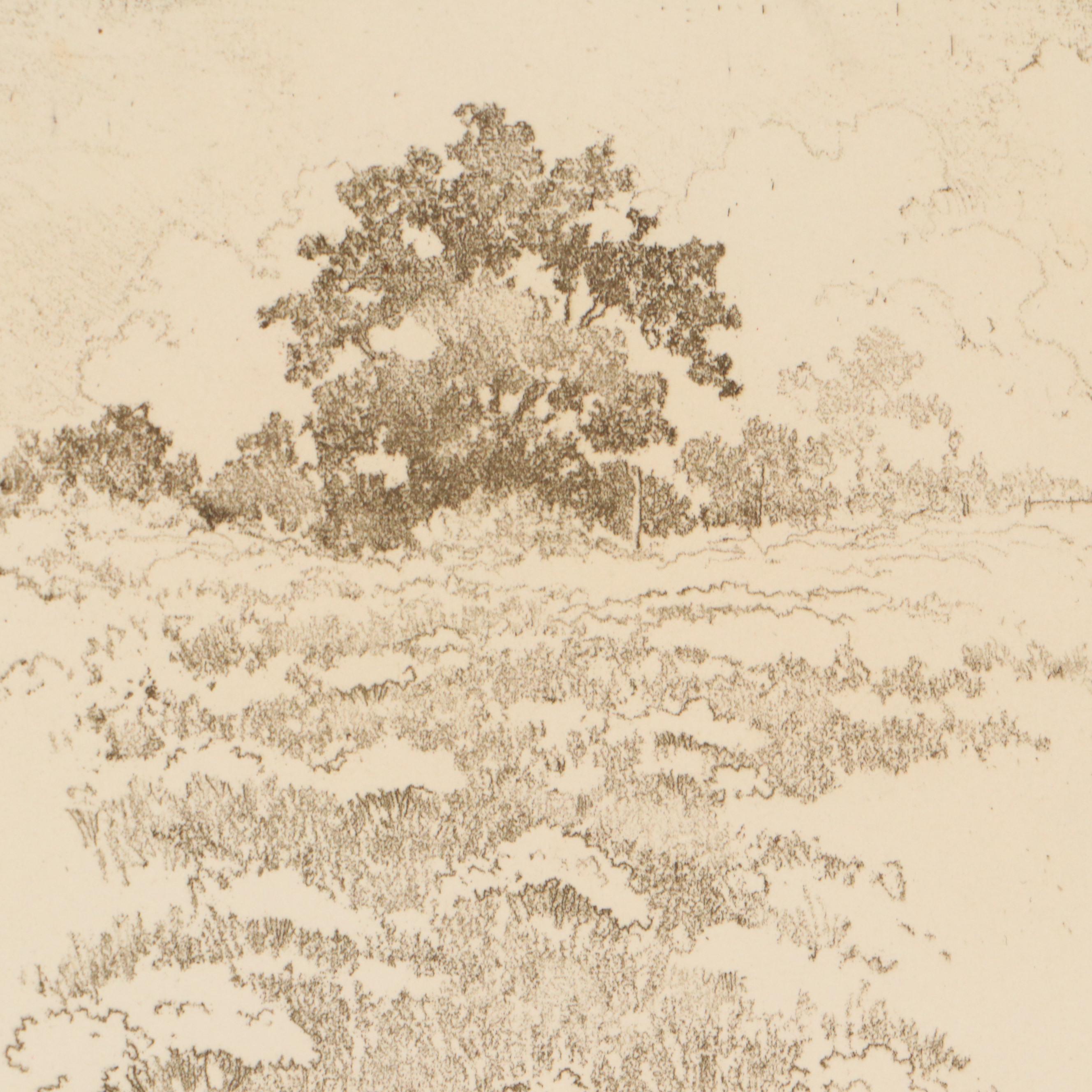 Lee Sturges Landscape Etchings Including "Fall Pasture," 1922