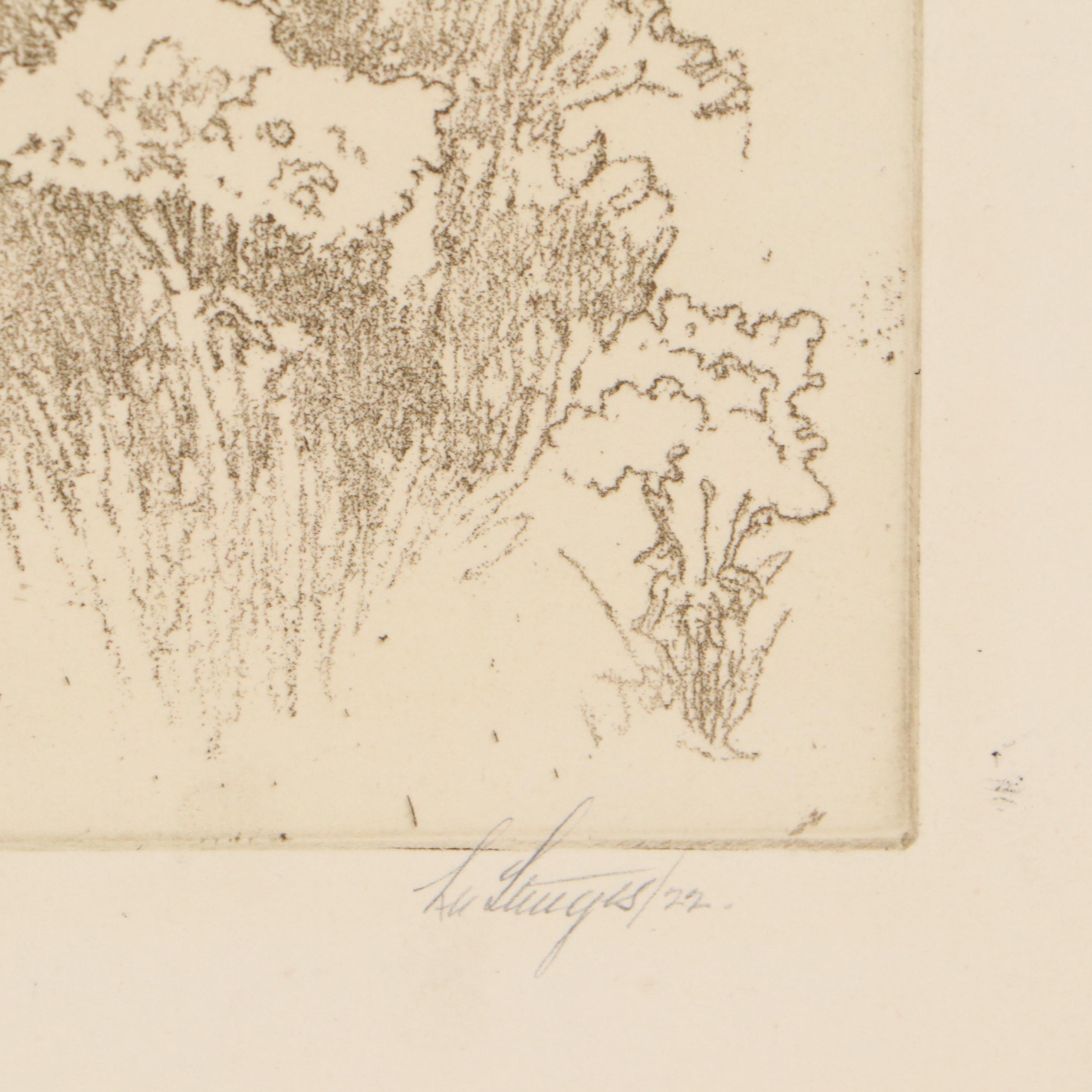 Lee Sturges Landscape Etchings Including "Fall Pasture," 1922