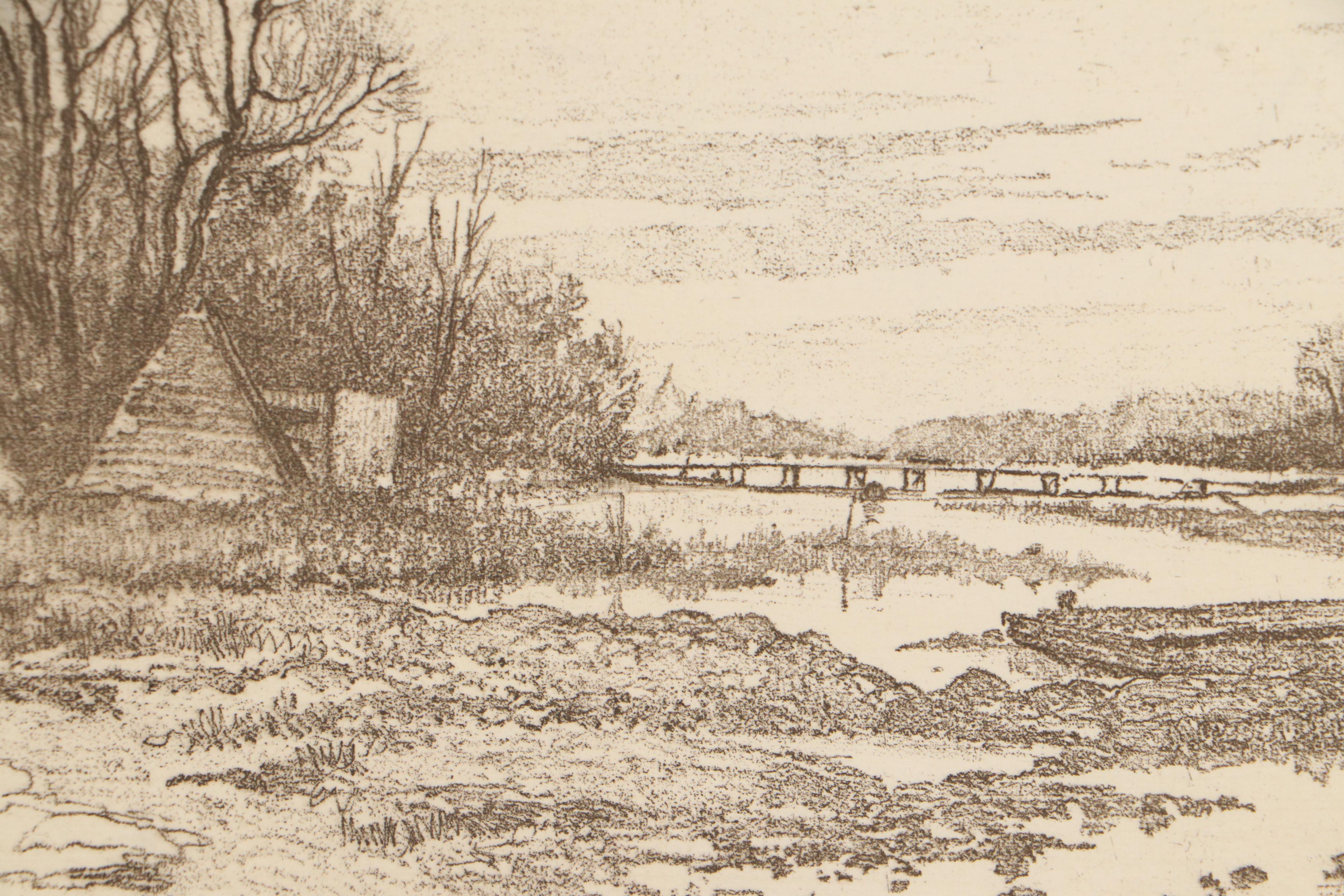 Lee Sturges Landscape Etchings Including "Eucalyptus Trees, California," 1921