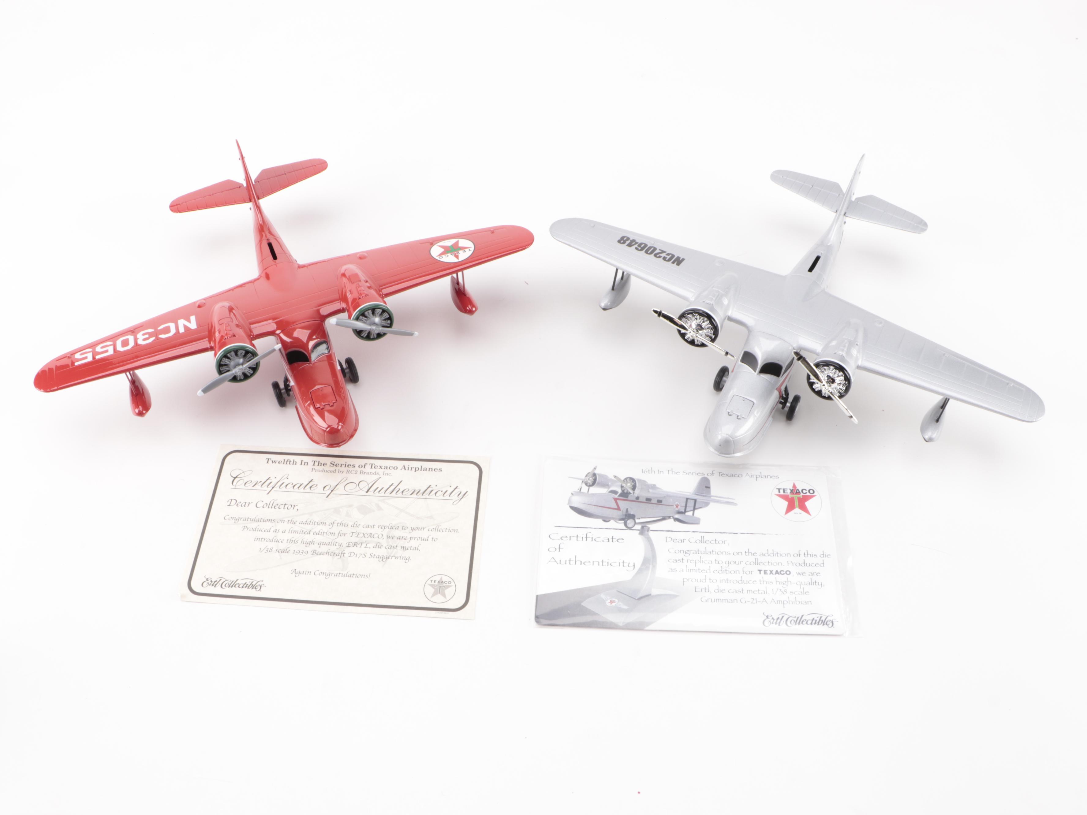 Ertl Collectibles "Wings of Texaco" Diecast Model Airplanes,