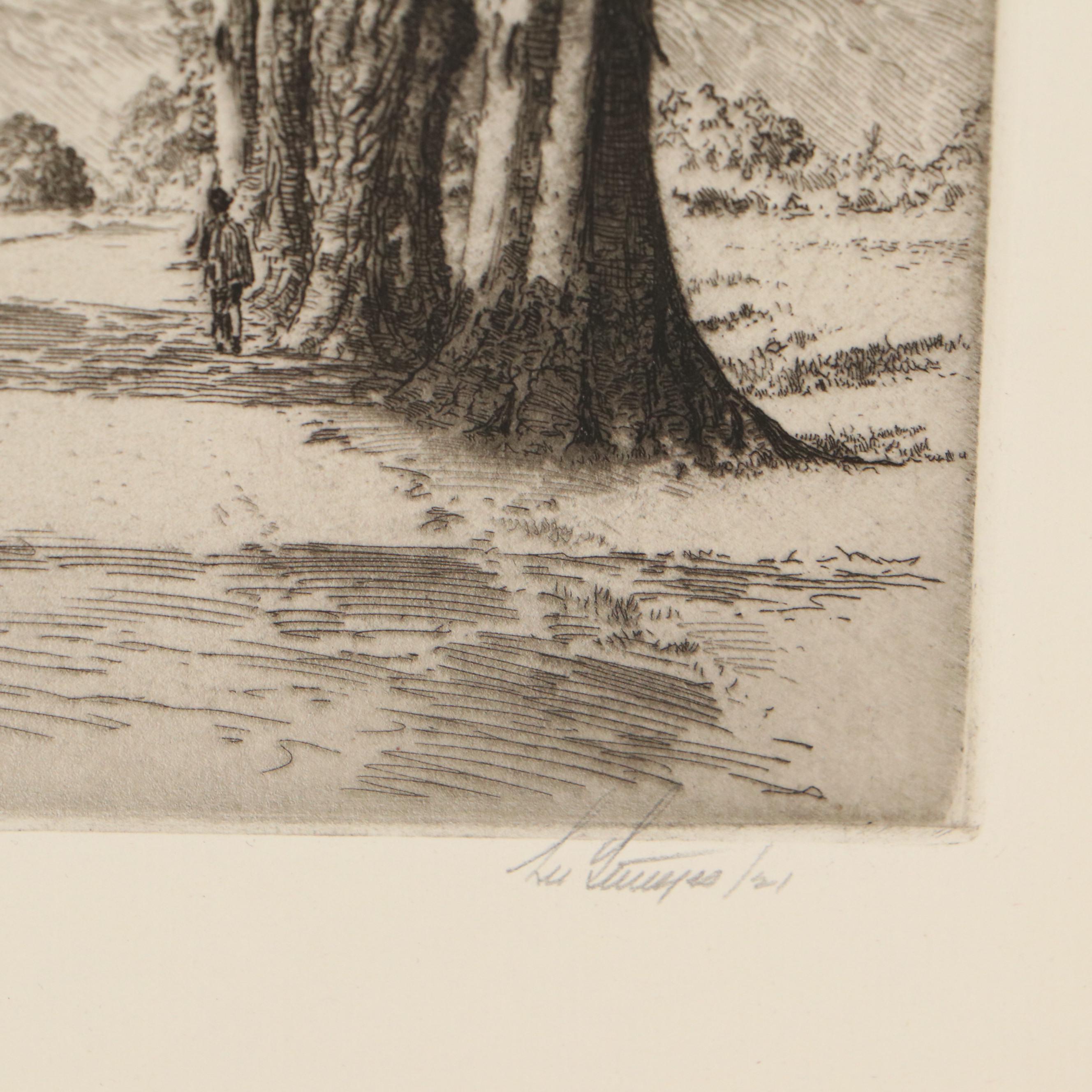 Lee Sturges Etchings Including "Springtime in the Bluegrass Country," 1929
