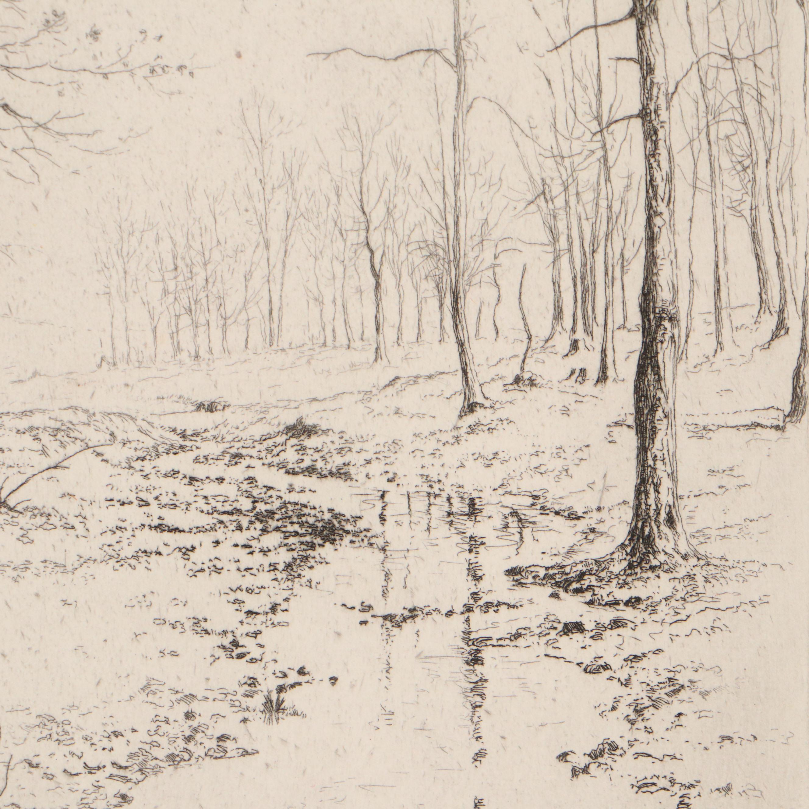 Lee Sturges Etchings Including "Springtime in the Bluegrass Country," 1929