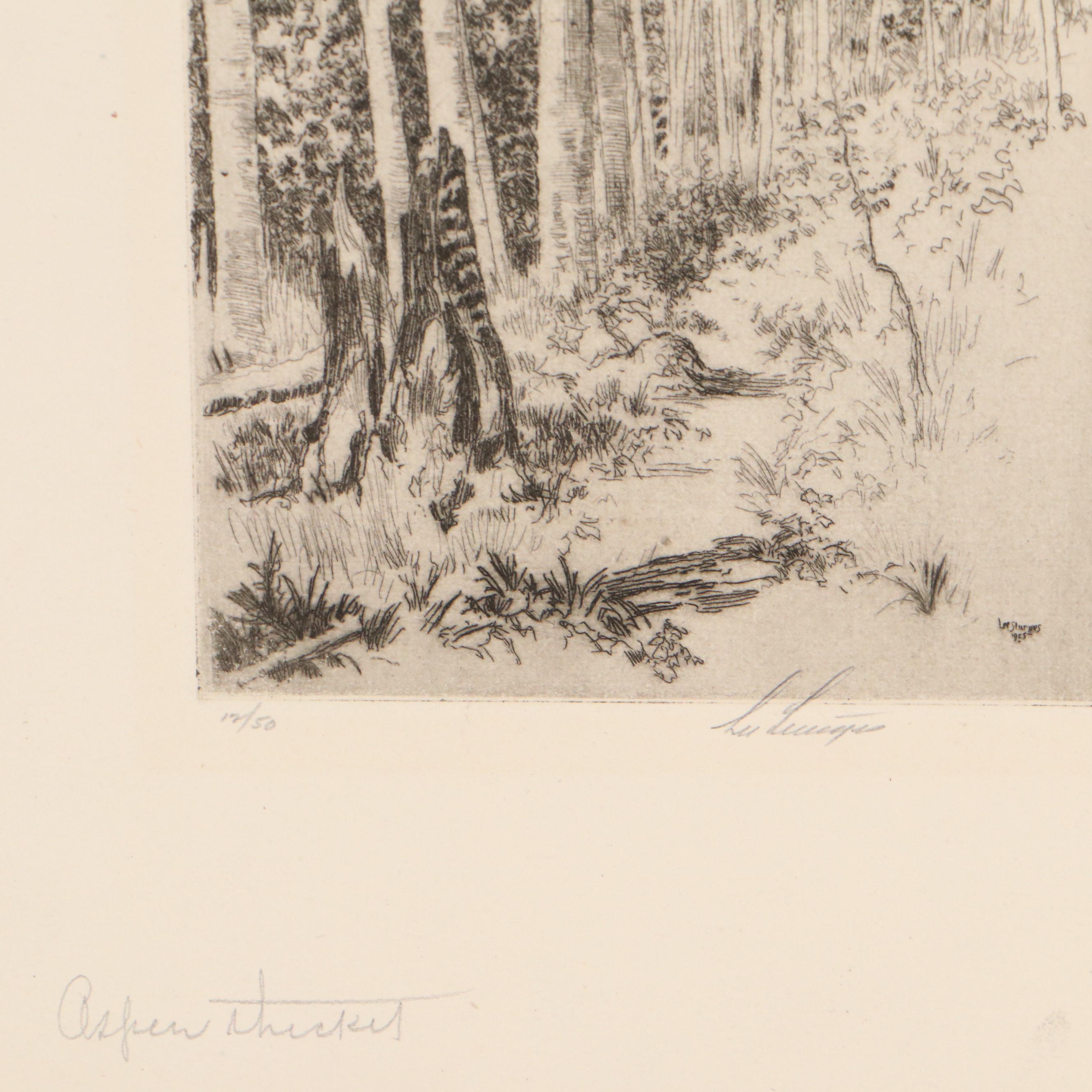 Lee Sturges Etchings Including "Springtime in the Bluegrass Country," 1929