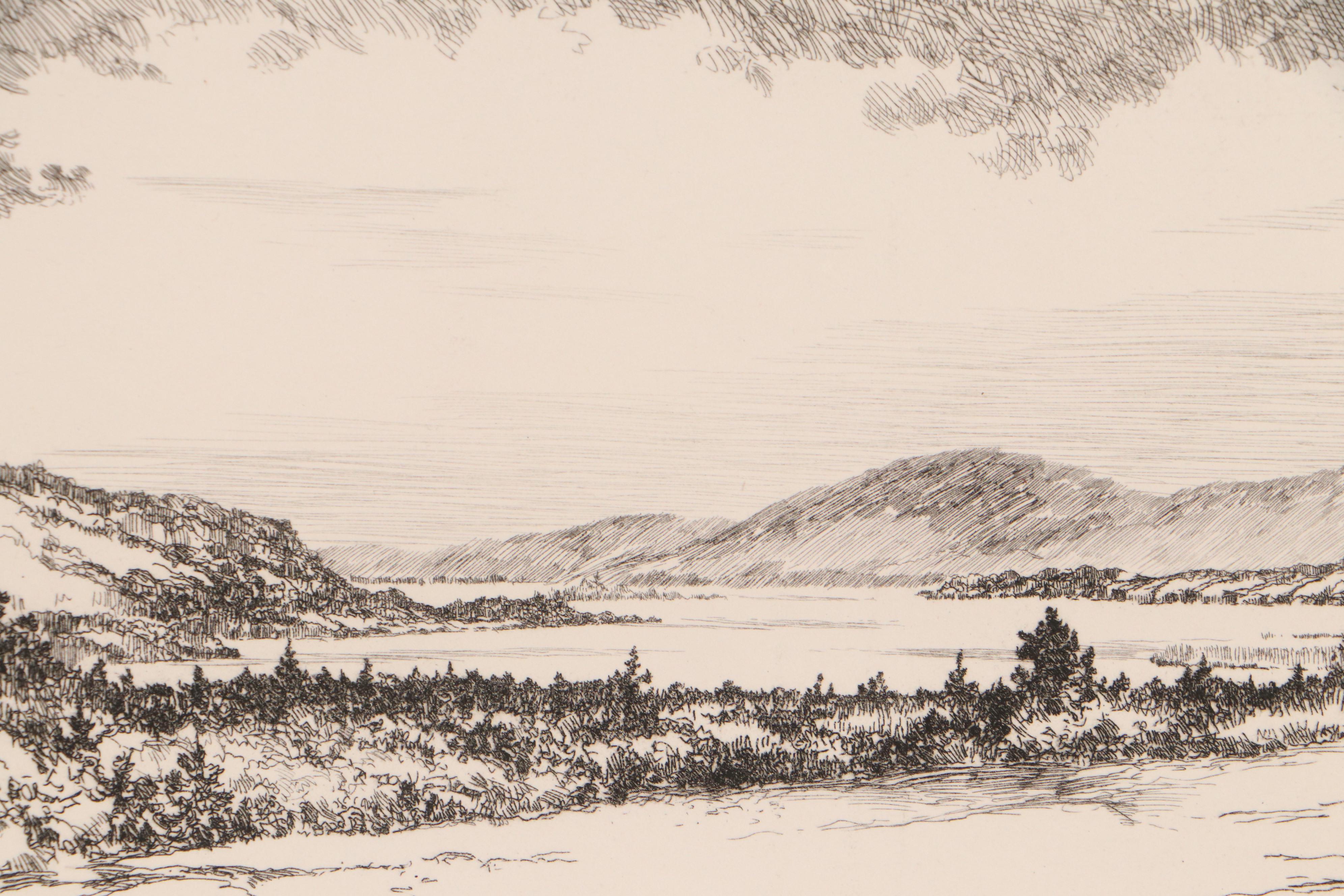 Lee Sturges Landscape Etchings Including "Keystone Canyon, Alaska," 1925
