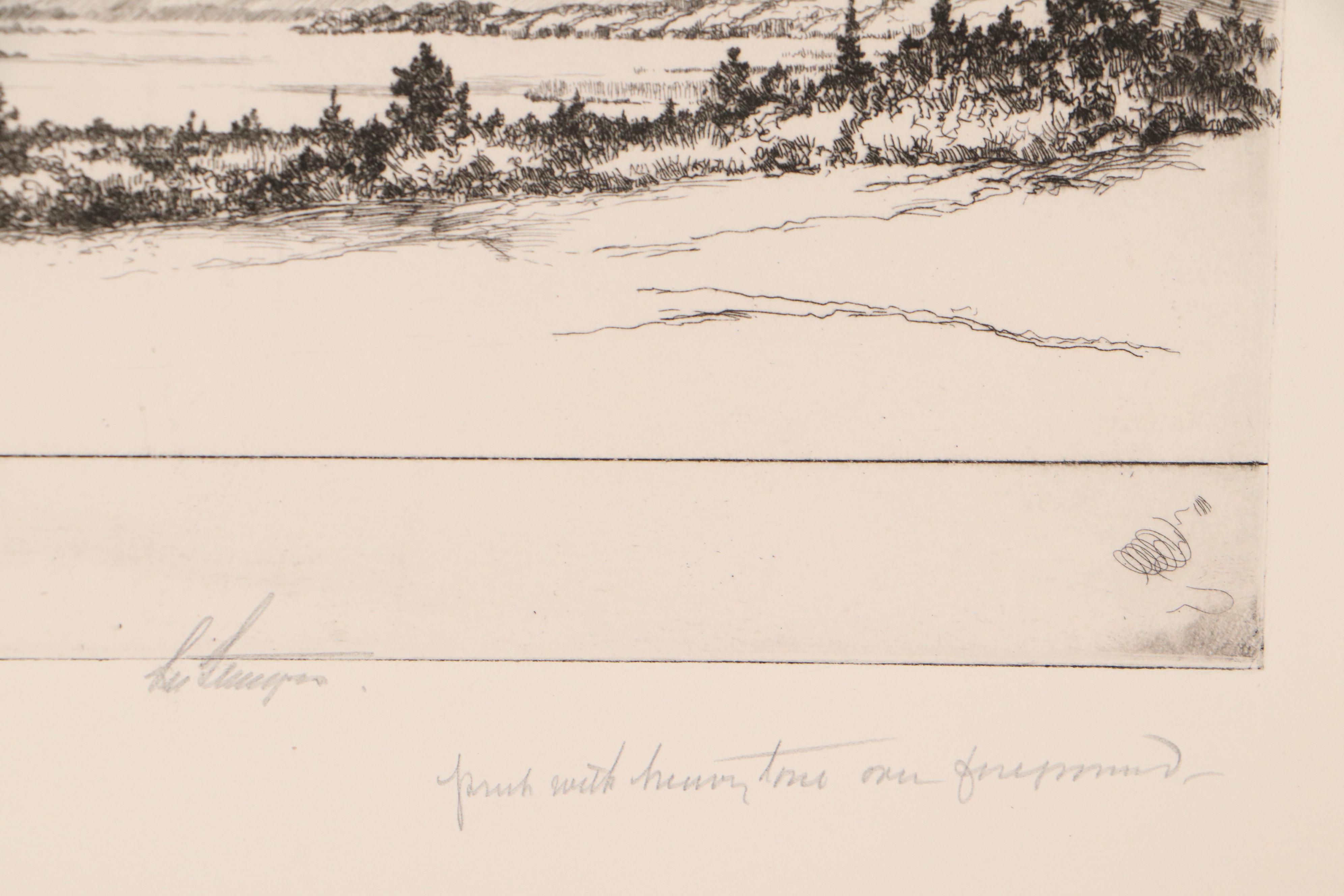 Lee Sturges Landscape Etchings Including "Keystone Canyon, Alaska," 1925