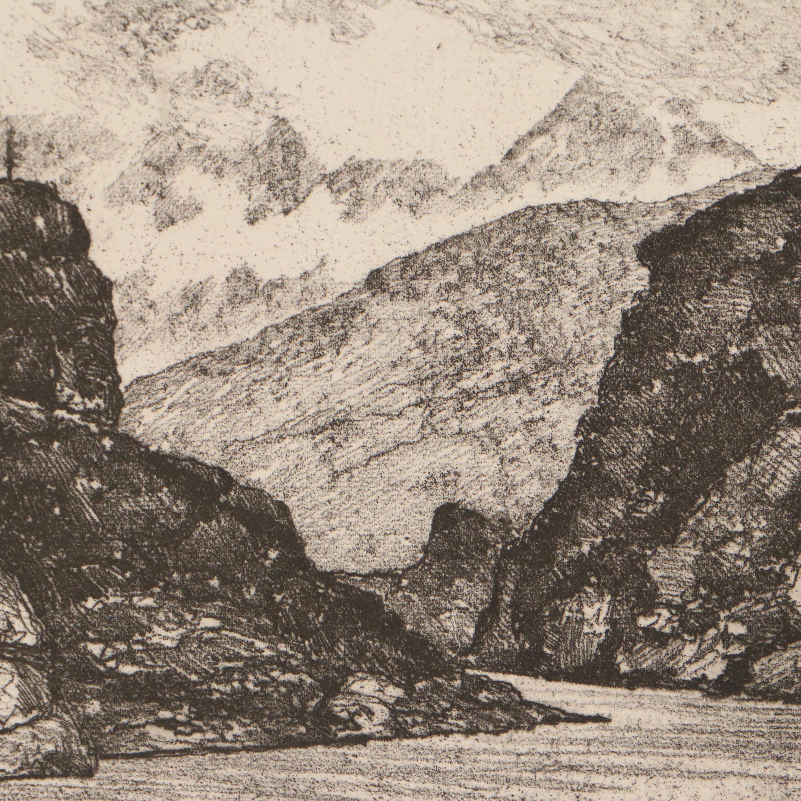 Lee Sturges Landscape Etchings Including "Keystone Canyon, Alaska," 1925