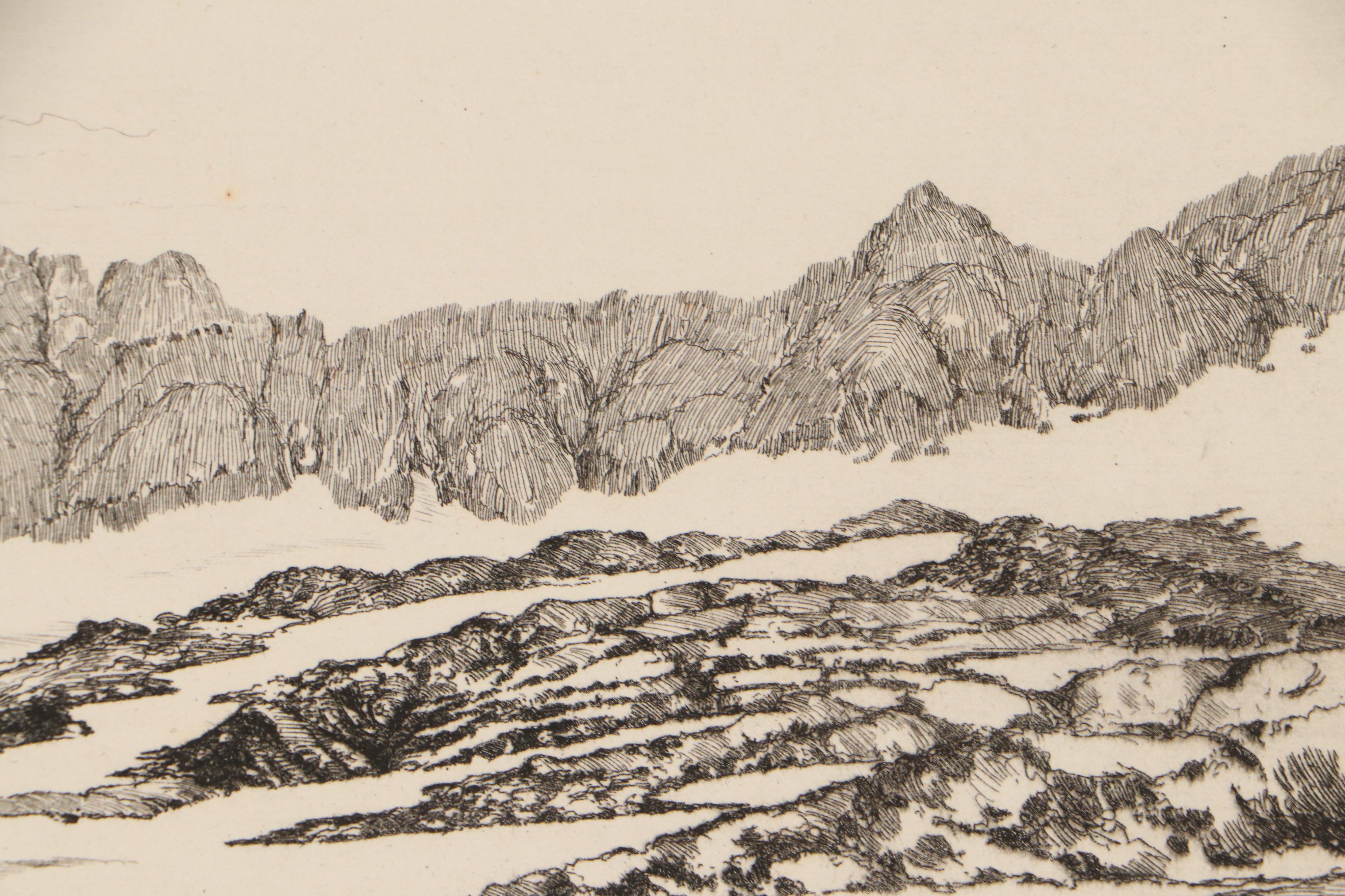 Lee Sturges Landscape Etchings Including "Keystone Canyon, Alaska," 1925