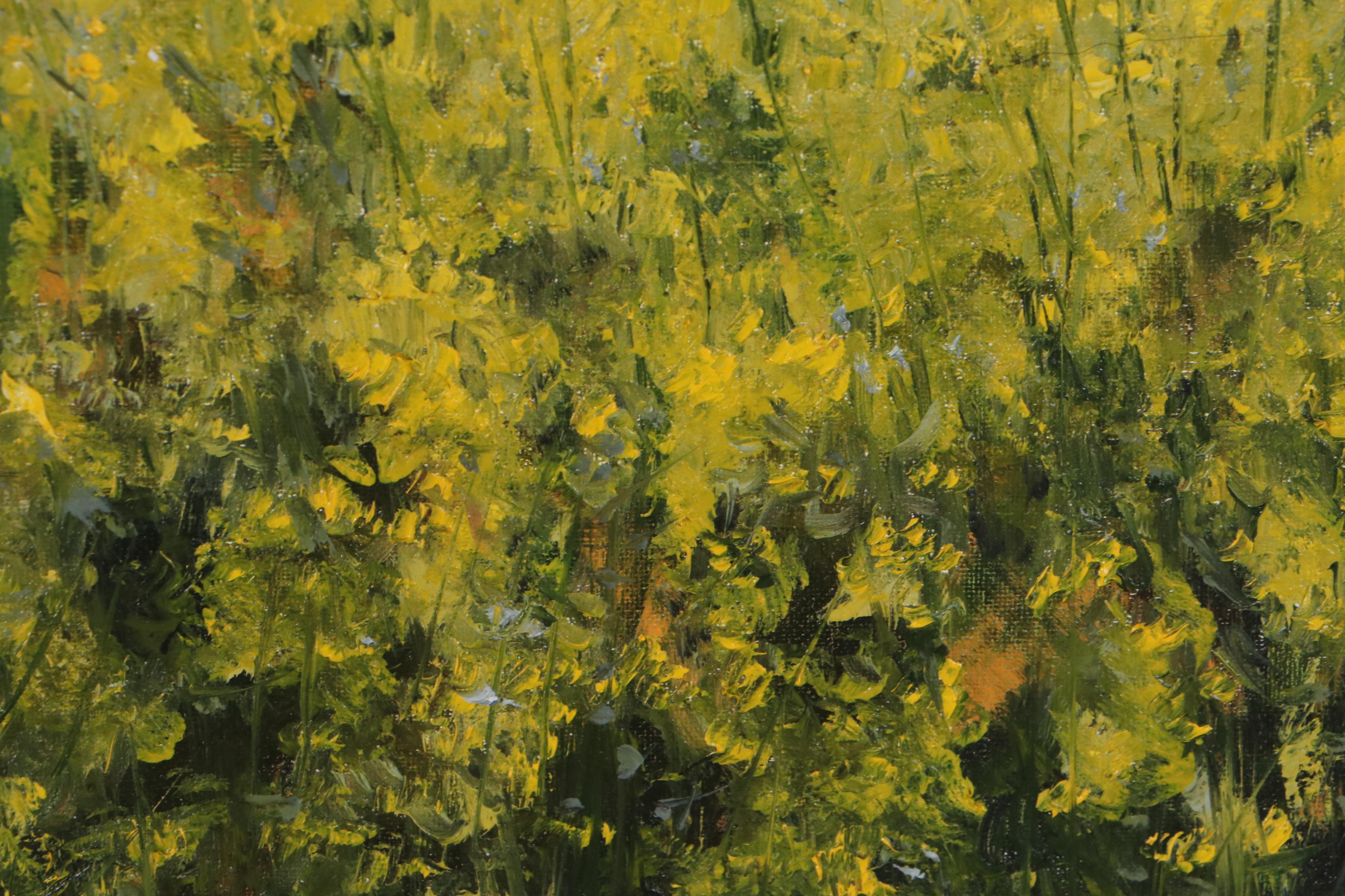 Garncarek Aleksander Landscape Oil Painting "Zolte Pole," 2022