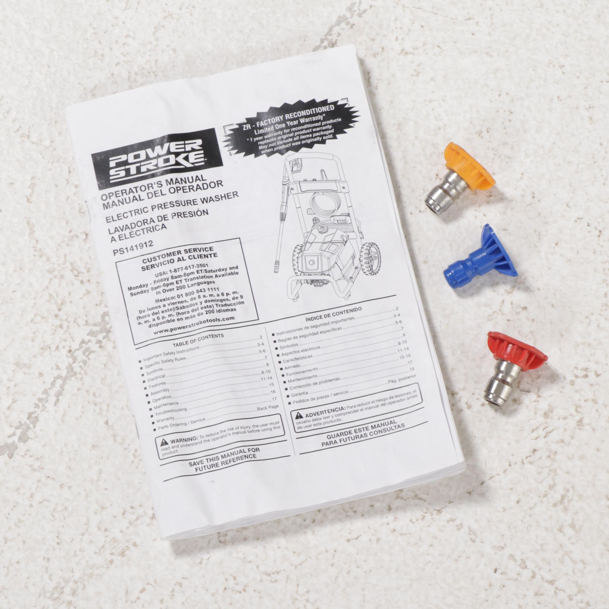 PowerStroke 1900 psi 1.2GPM Electric Pressure Washer, 21st Century