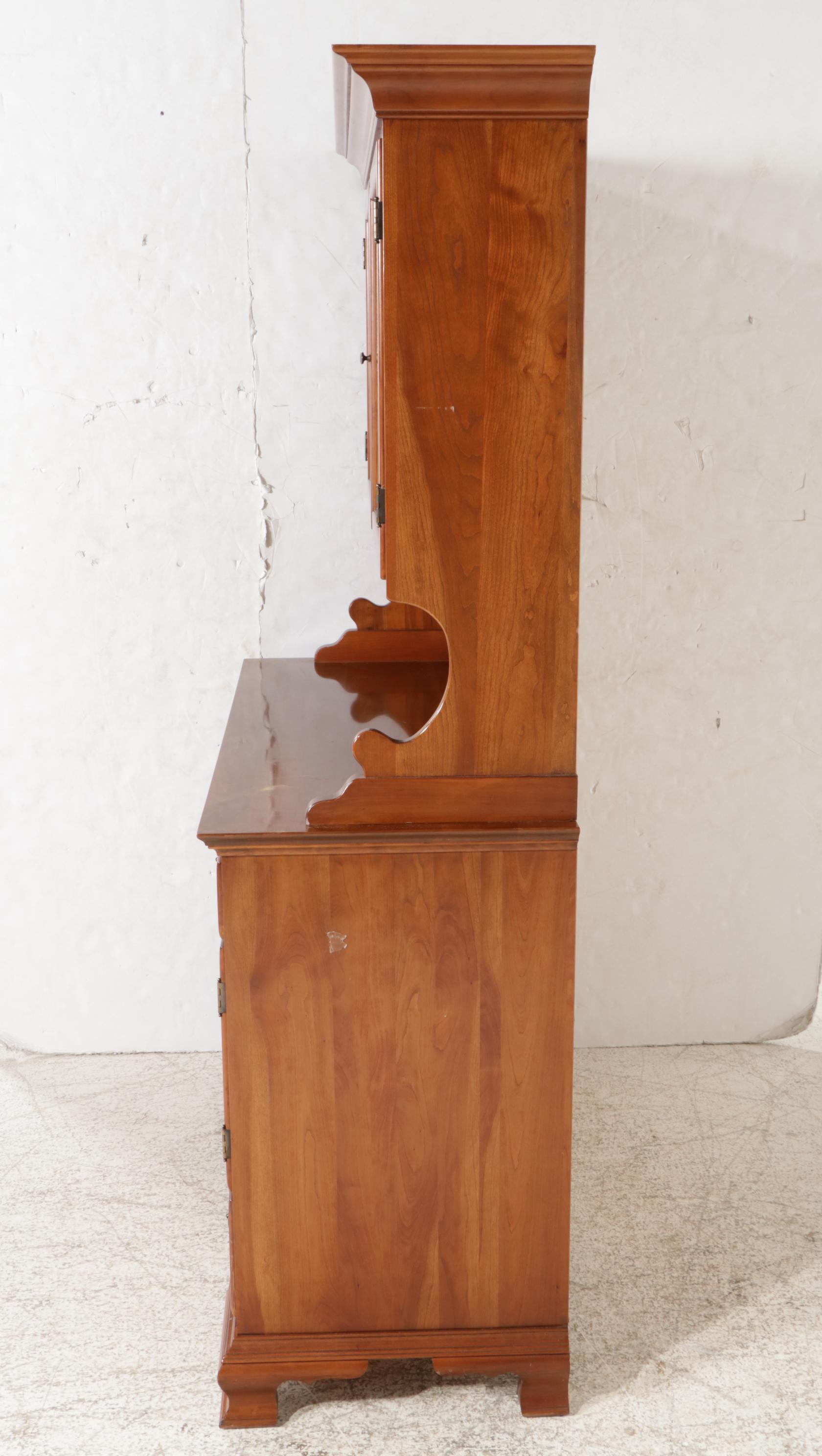 Thomasville "Welsh Valley" Cherry Sideboard and China Hutch, Late 20th Century